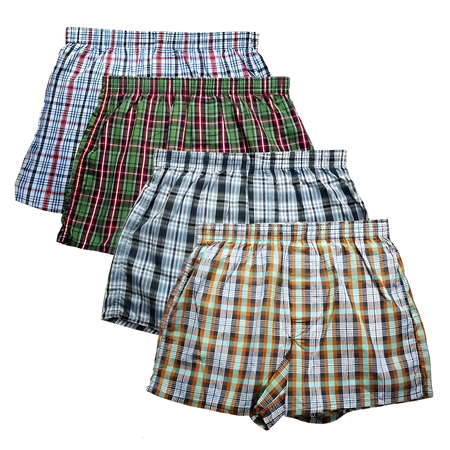 Mix 4 Pezzi di Boxer da Uomo a Vestibilità Larga