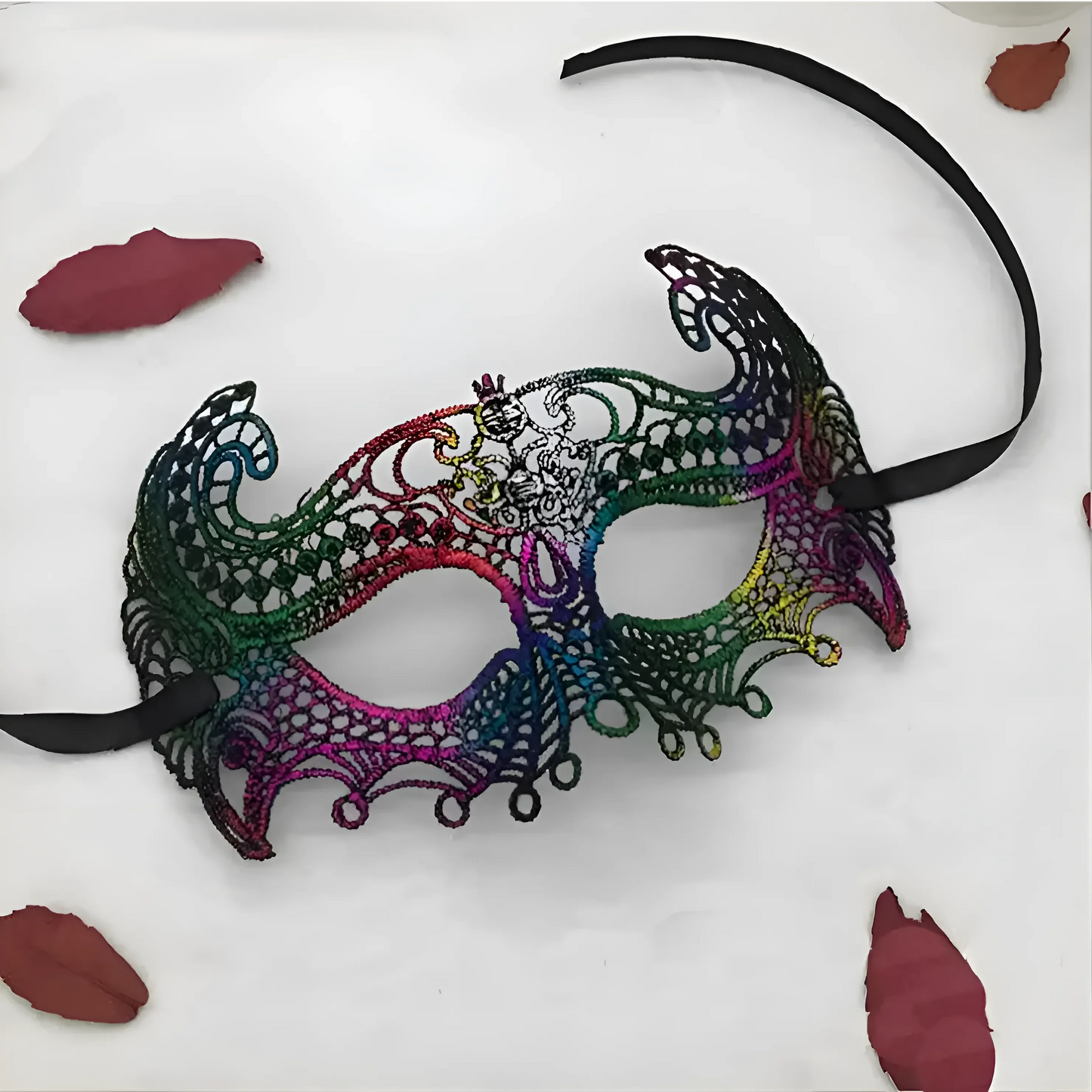 Multicolore Maschera in pizzo