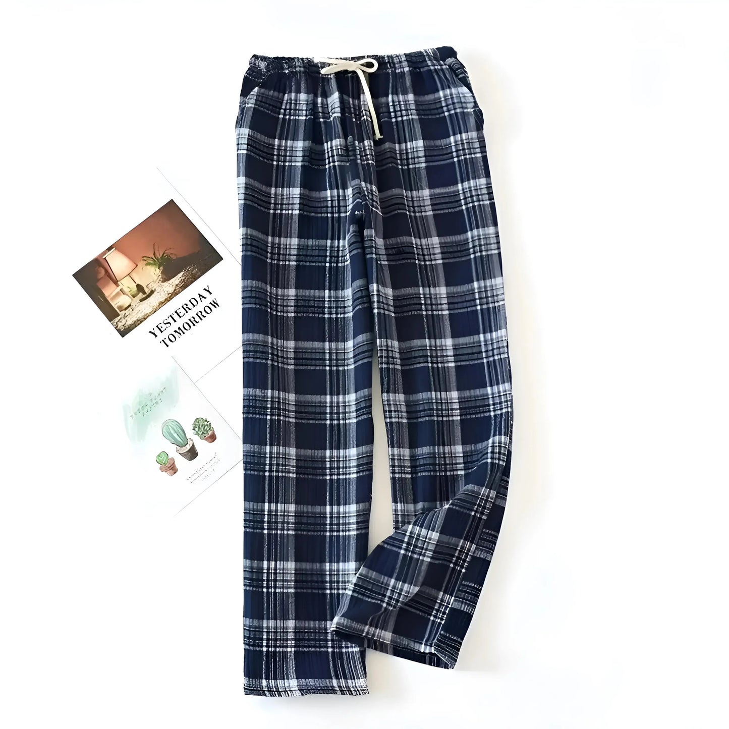 Blu Marino Pantaloni da pigiama a quadri