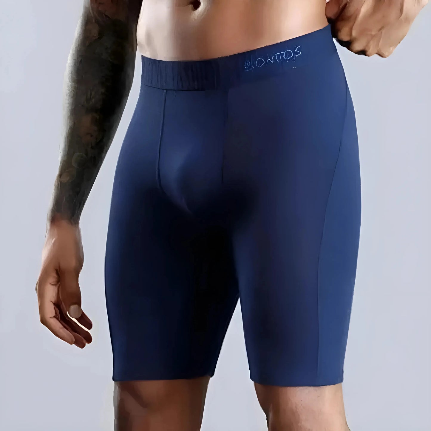 Blu Marino Boxer lunghi da uomo