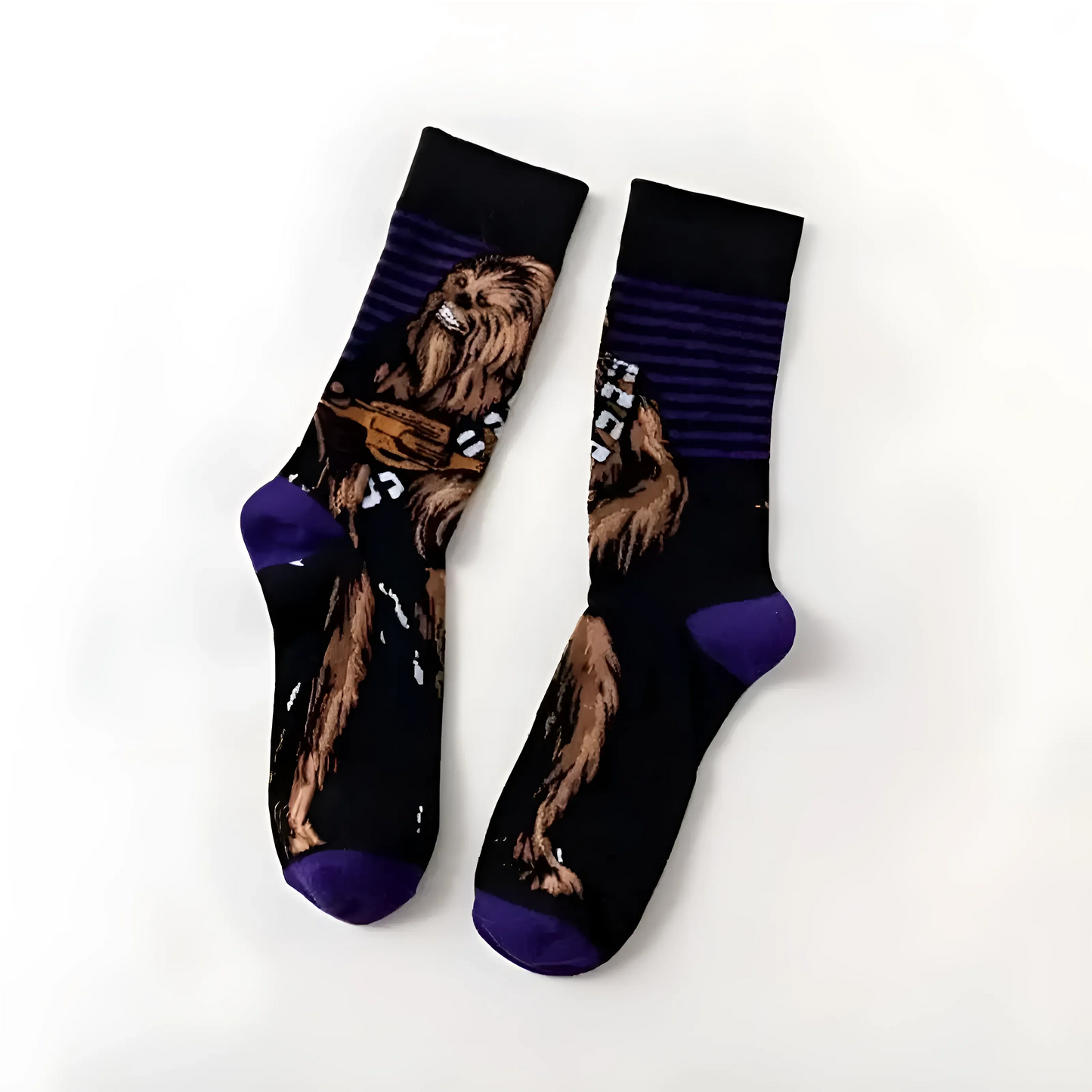 Blu Marino Calze Lunghe da Uomo con Personaggi di Star Wars