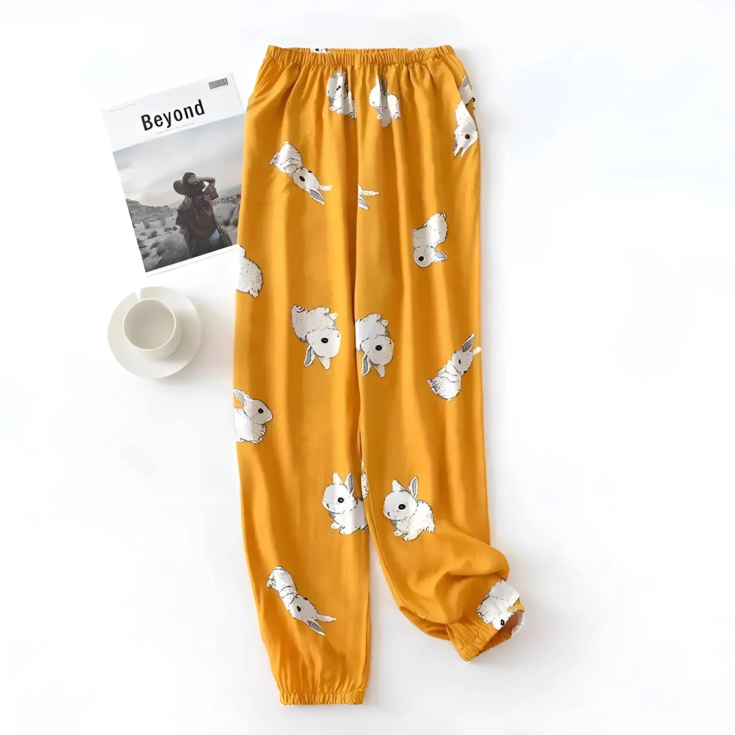 Arancione Pantaloni da pigiama a fantasia colorata