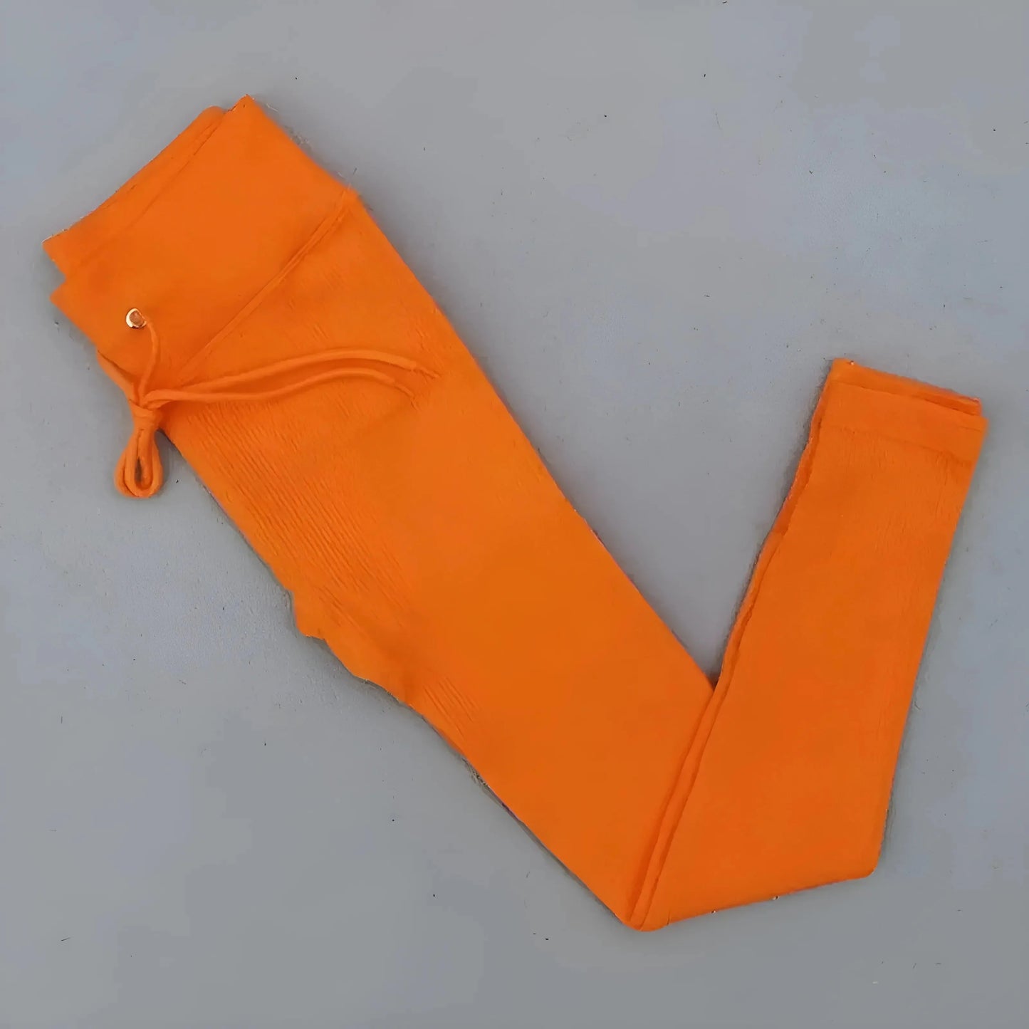Arancione Leggings Sportivi a Righe