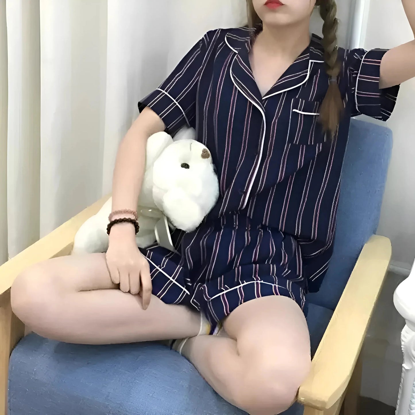 Set di Pigiama con Camicia e Pantaloni Corti