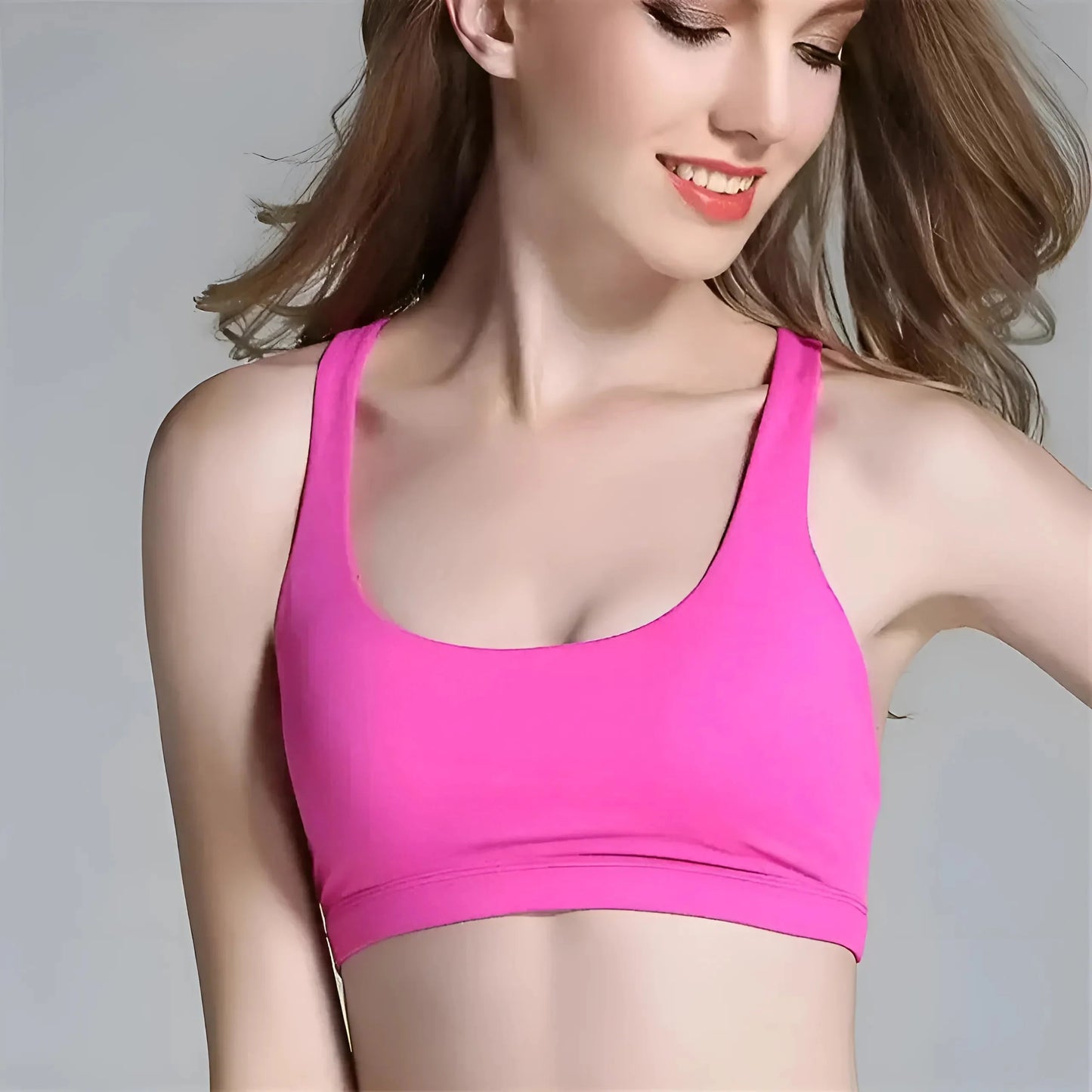 Rosa Reggiseno Sportivo Traspirante