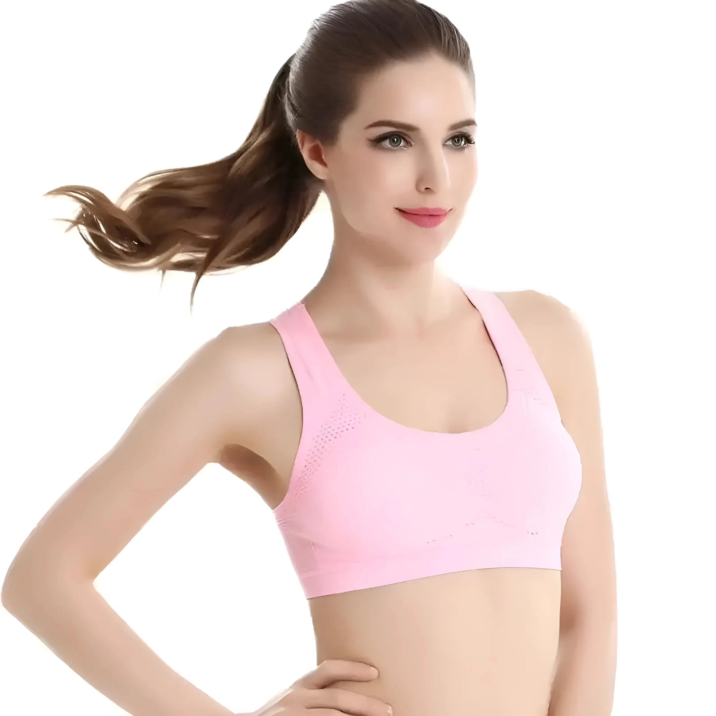 Rosa Reggiseno Sportivo Traspirante