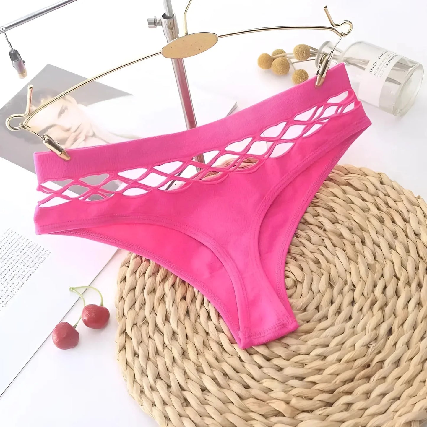 Rosa Cesti in Filo Decorativi a Forma di Fico