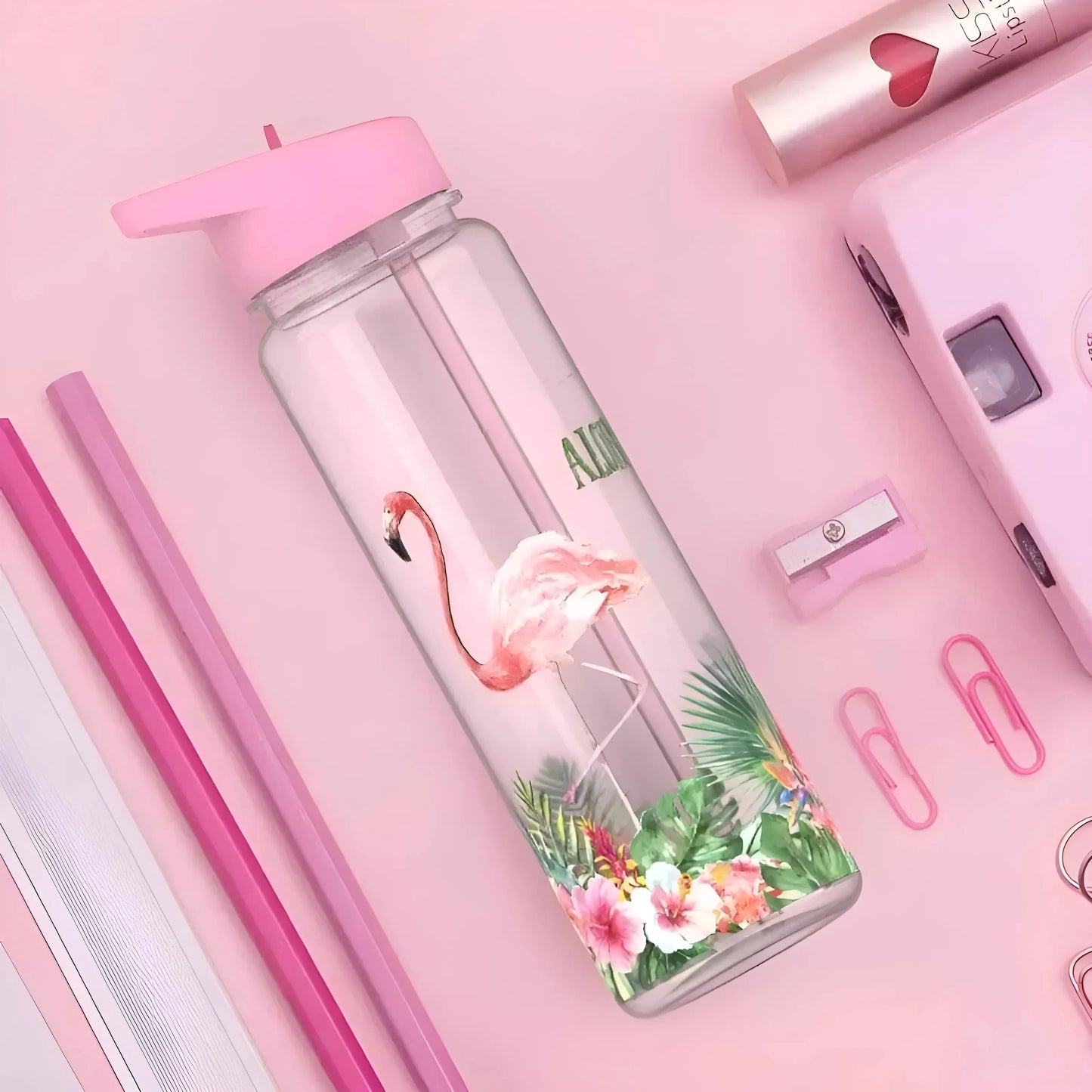 Rosa Bottiglia d'Acqua Flamingo