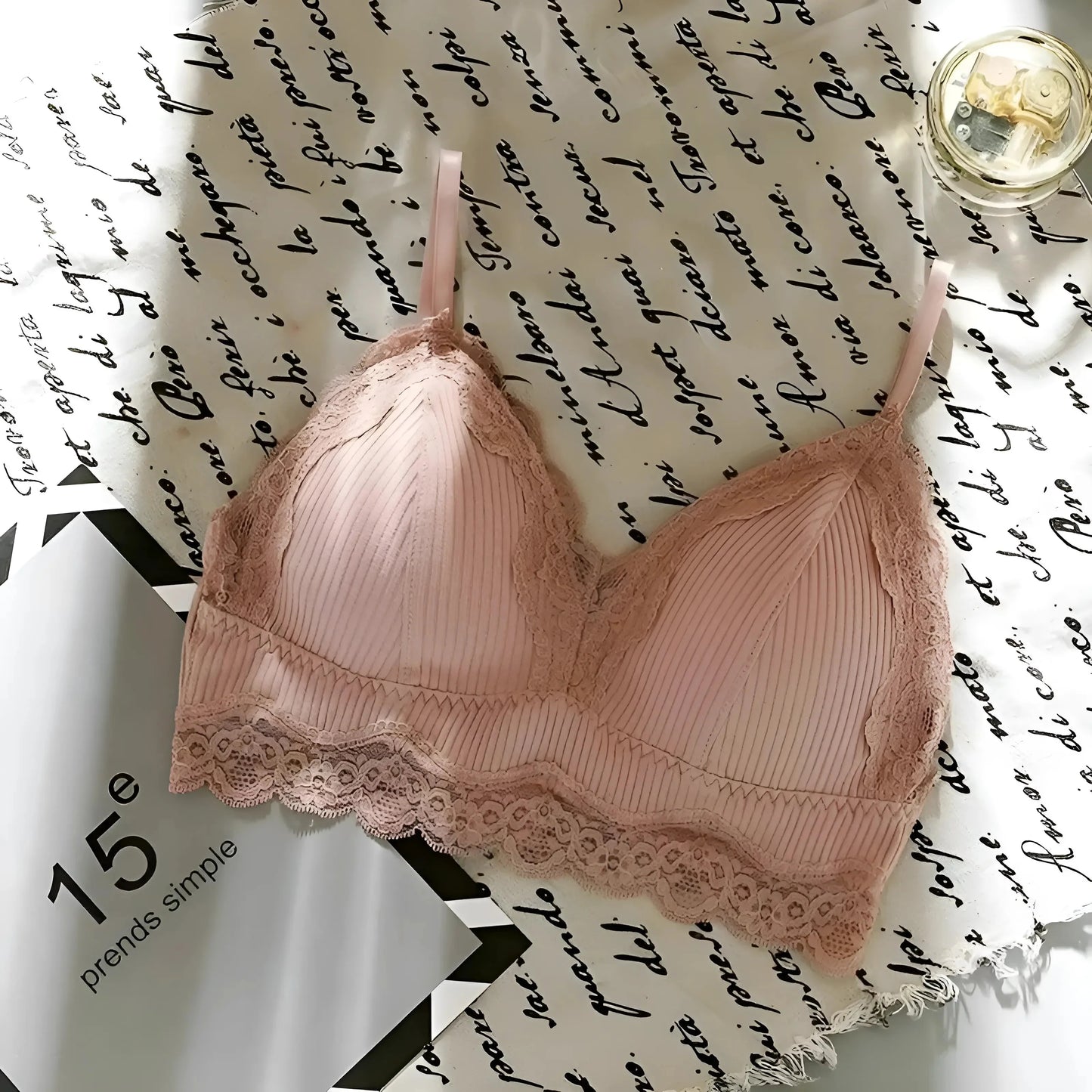 Rosa Bralette in pizzo