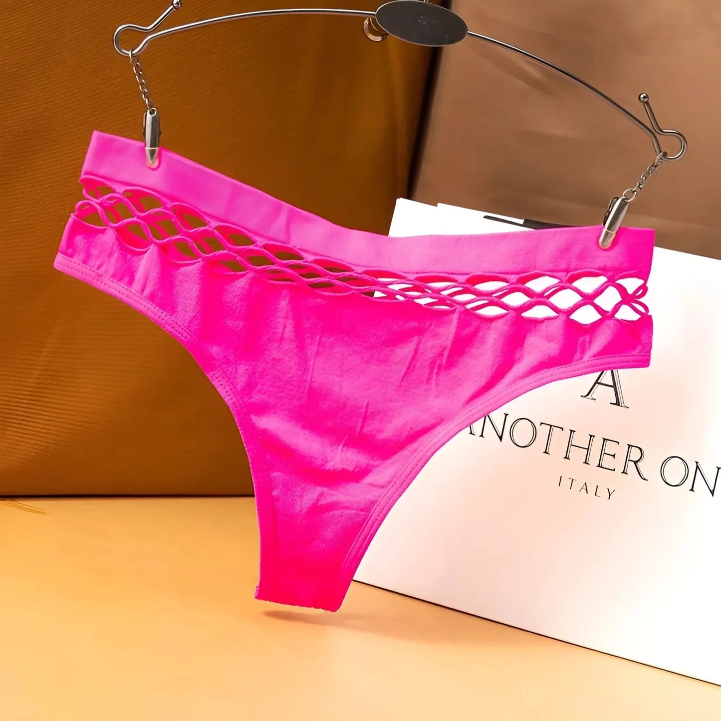Rosa Slip in pizzo a rete