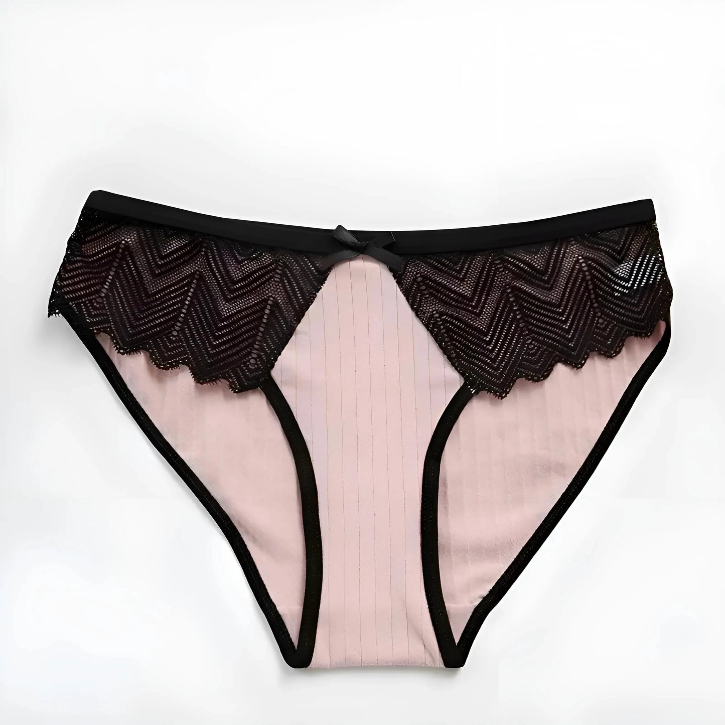 Rosa Collant con bordo in pizzo