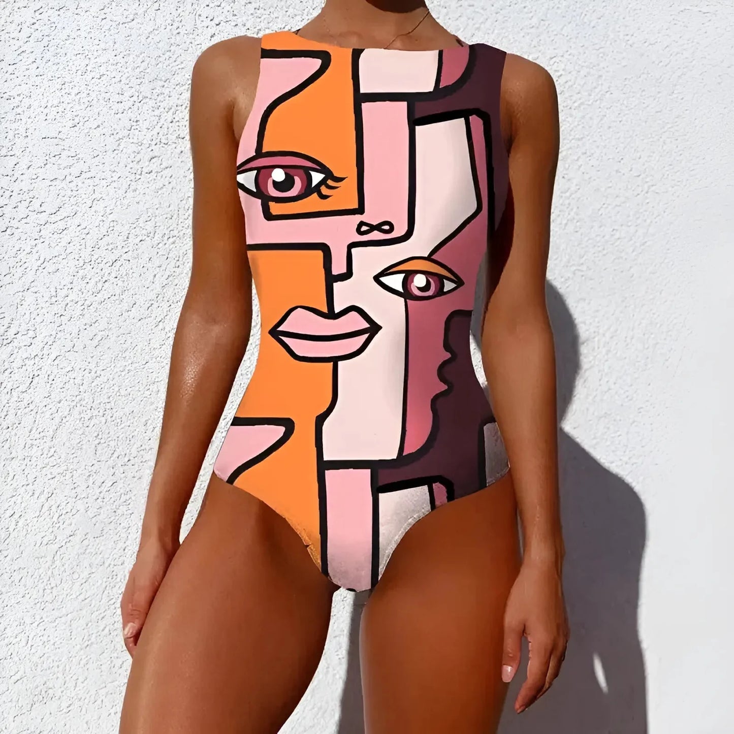 Rosa Costume da bagno intero moderno