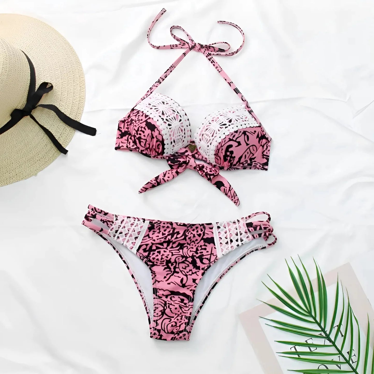 Rosa Costume da bagno a due pezzi