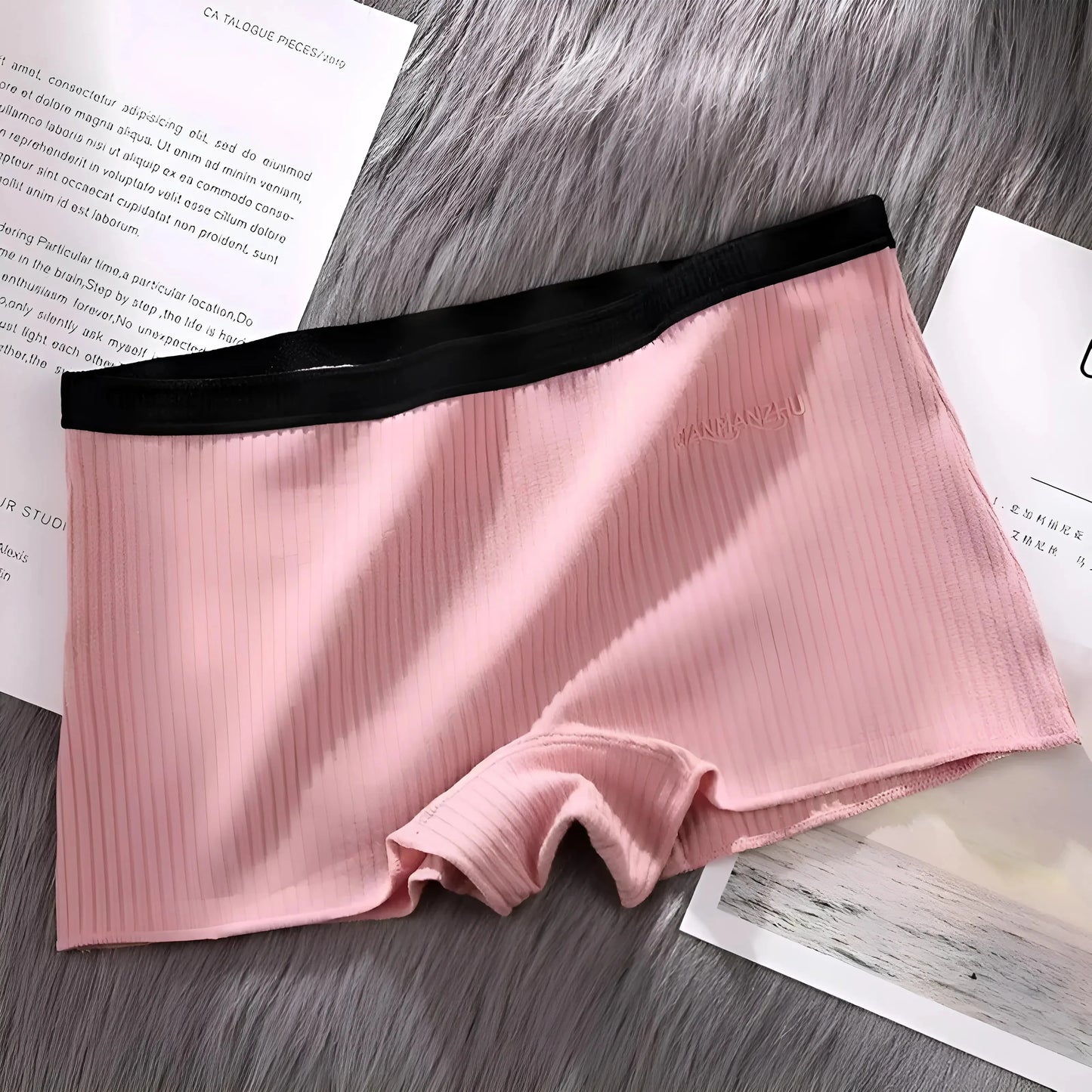Rosa Boxer da donna con rifiniture decorative
