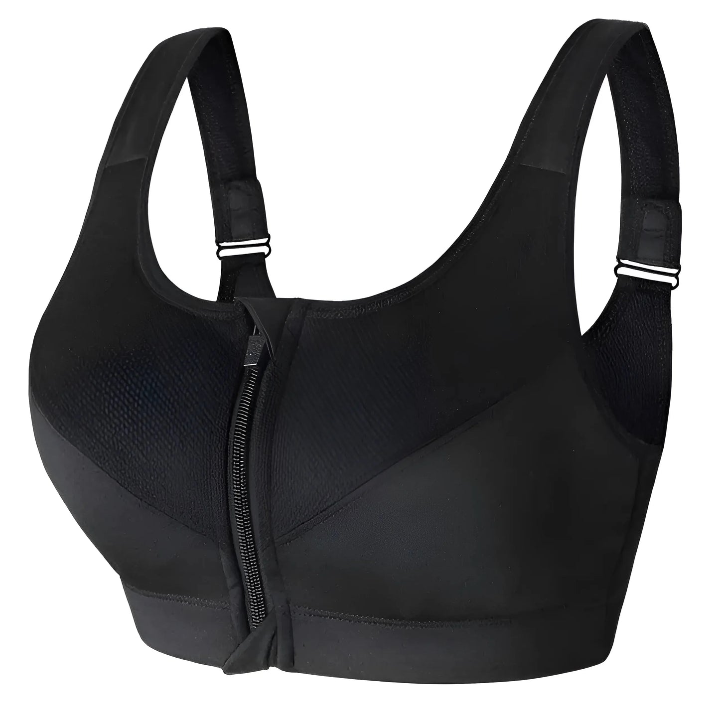 Reggiseno Sportivo Taglie Forti con Chiusura a Zip