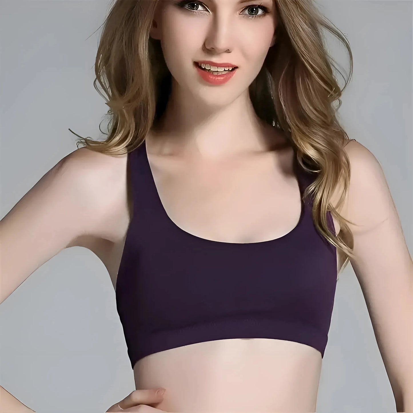 Viola Reggiseno Sportivo Traspirante