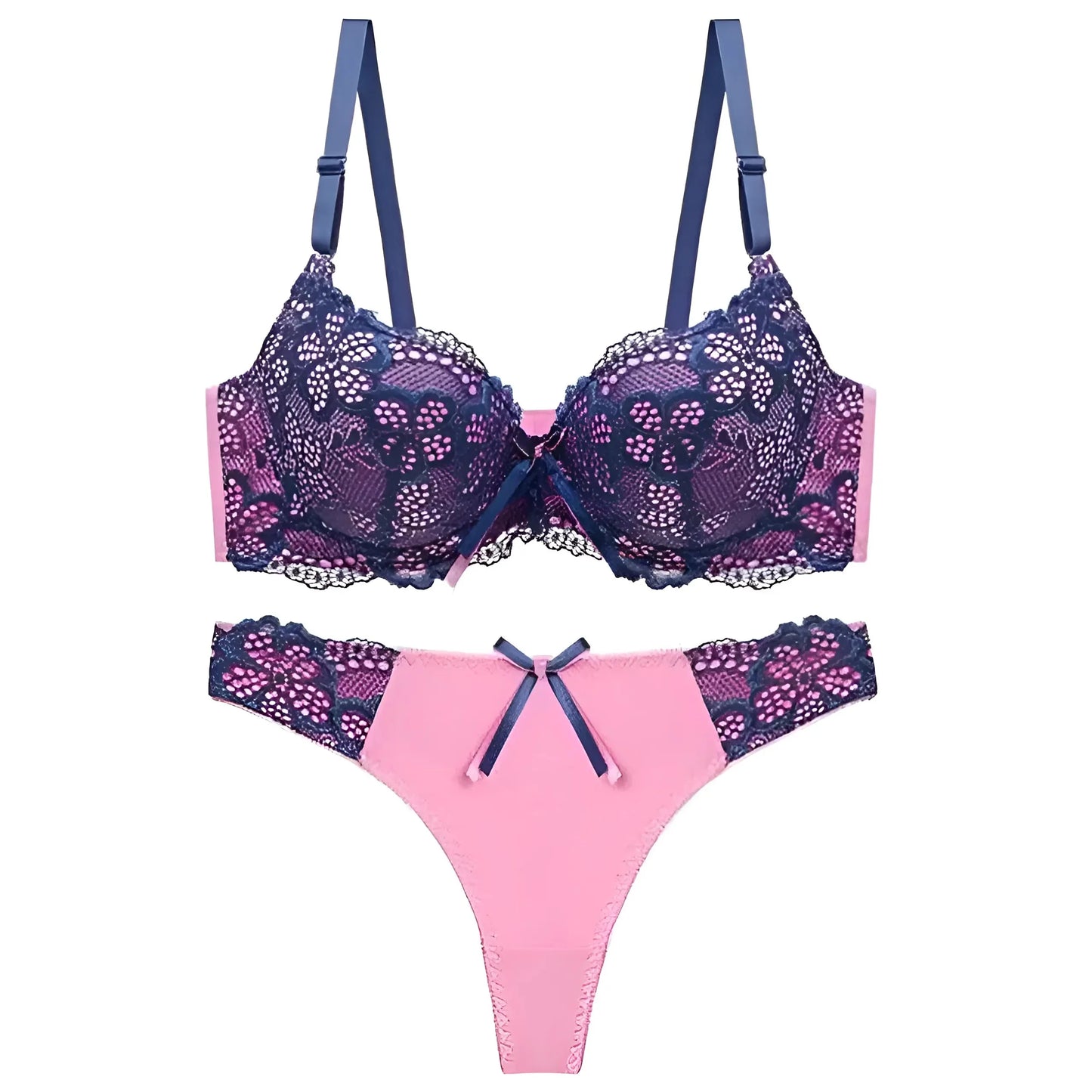 Viola Set di Lingerie in Pizzo Classico