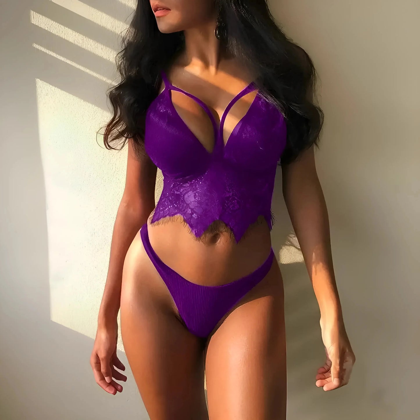 Viola Set di Lingerie con Top Lungo