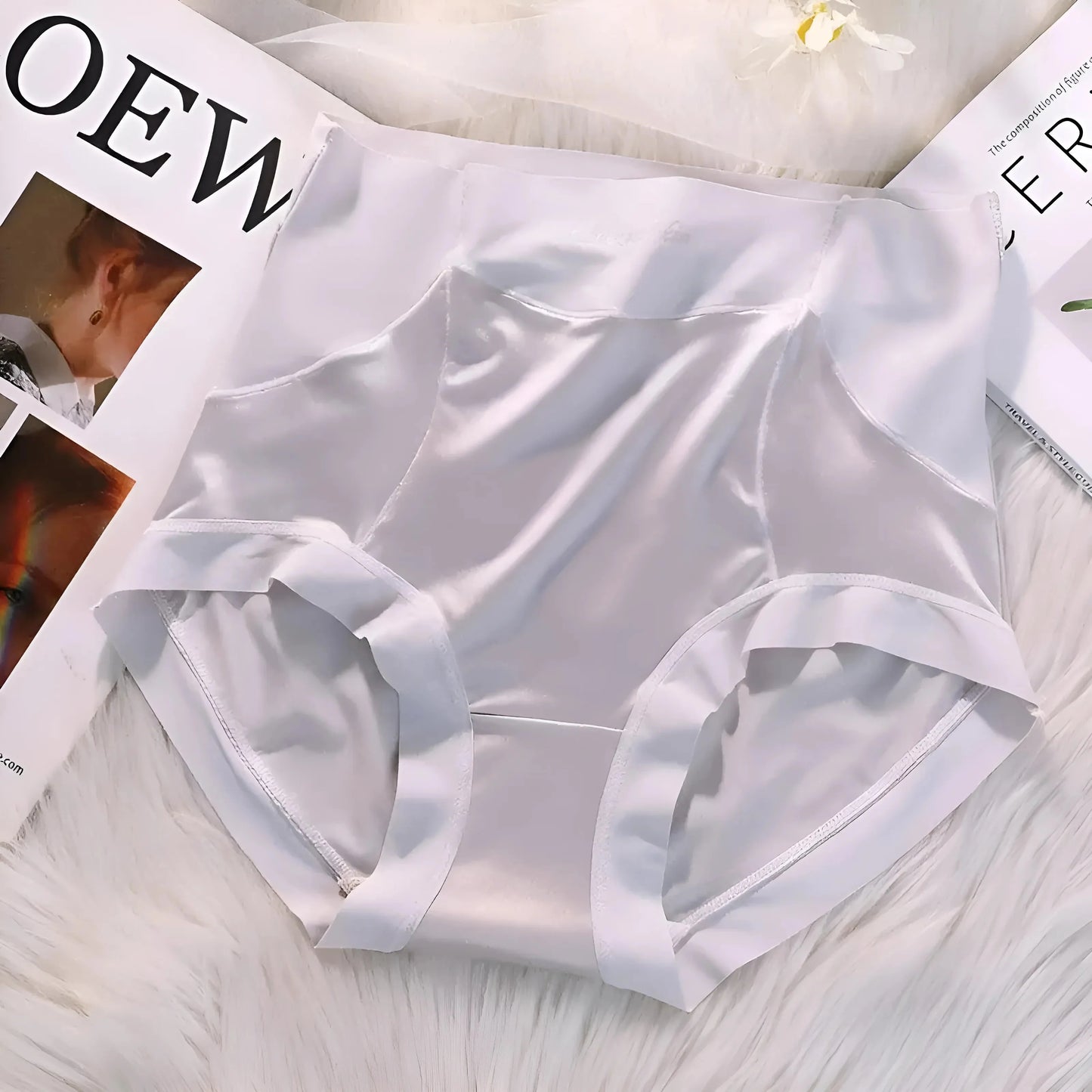 Viola Mutandine in Satin a Vita Alta