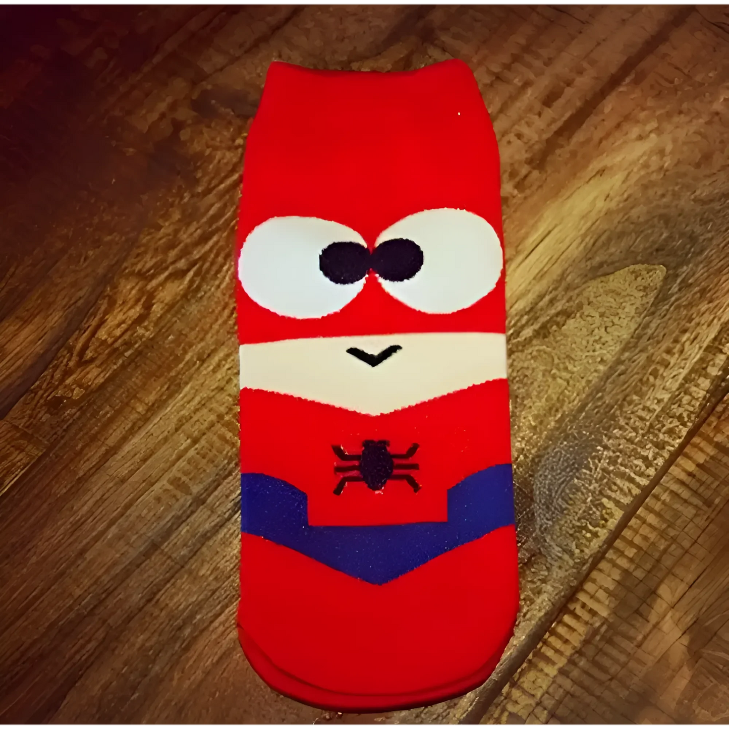 Rosso Calzini alla Caviglia con Supereroi