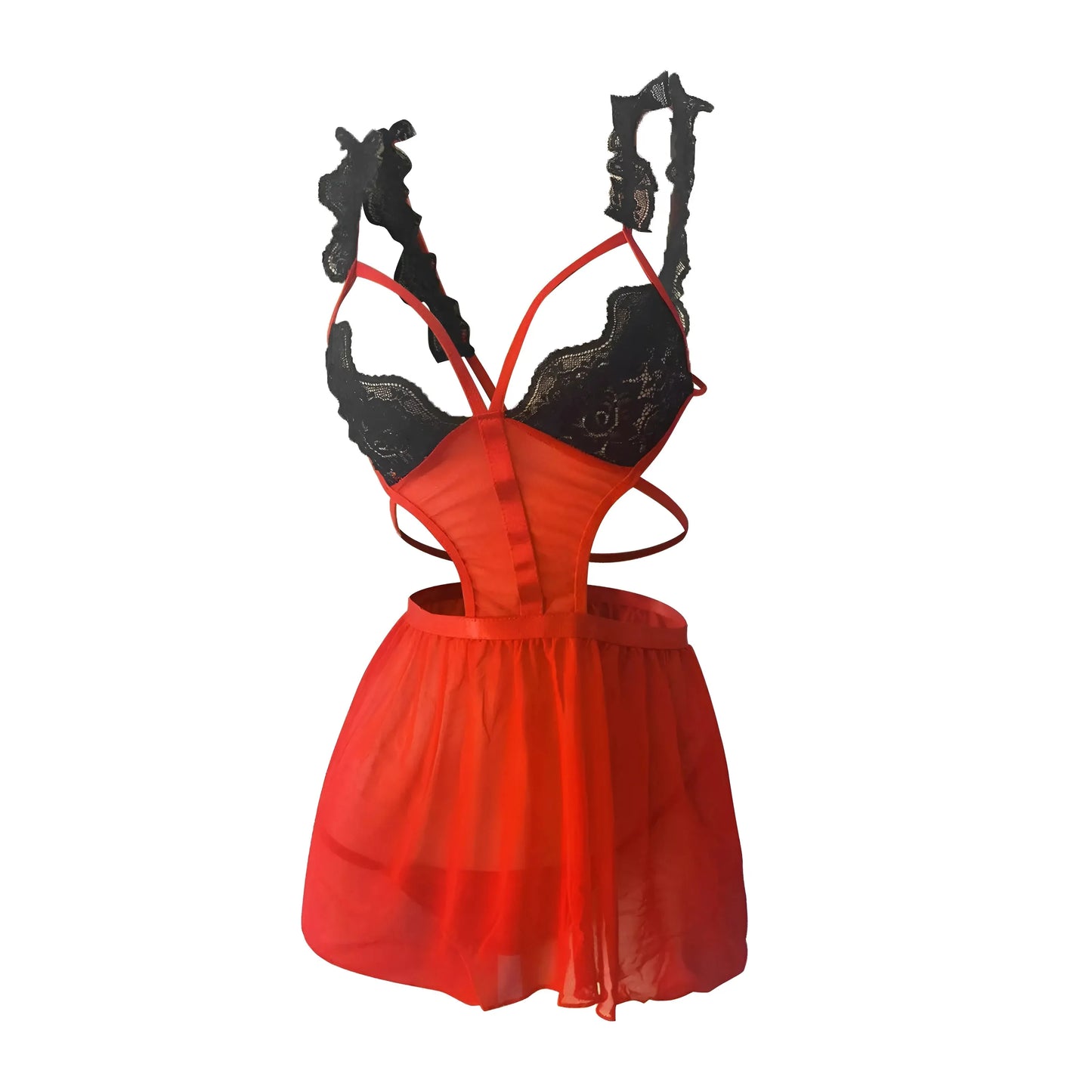 Rosso Vestito da notte senza schienale