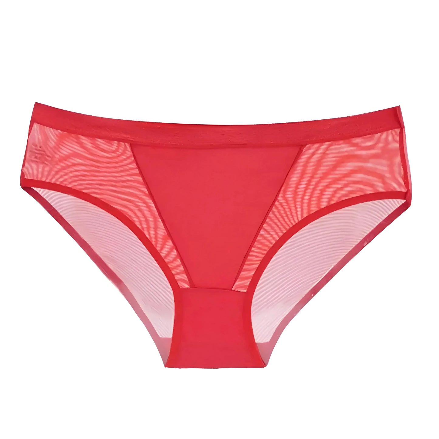 Rosso Mutande Classiche con Retro Trasparente