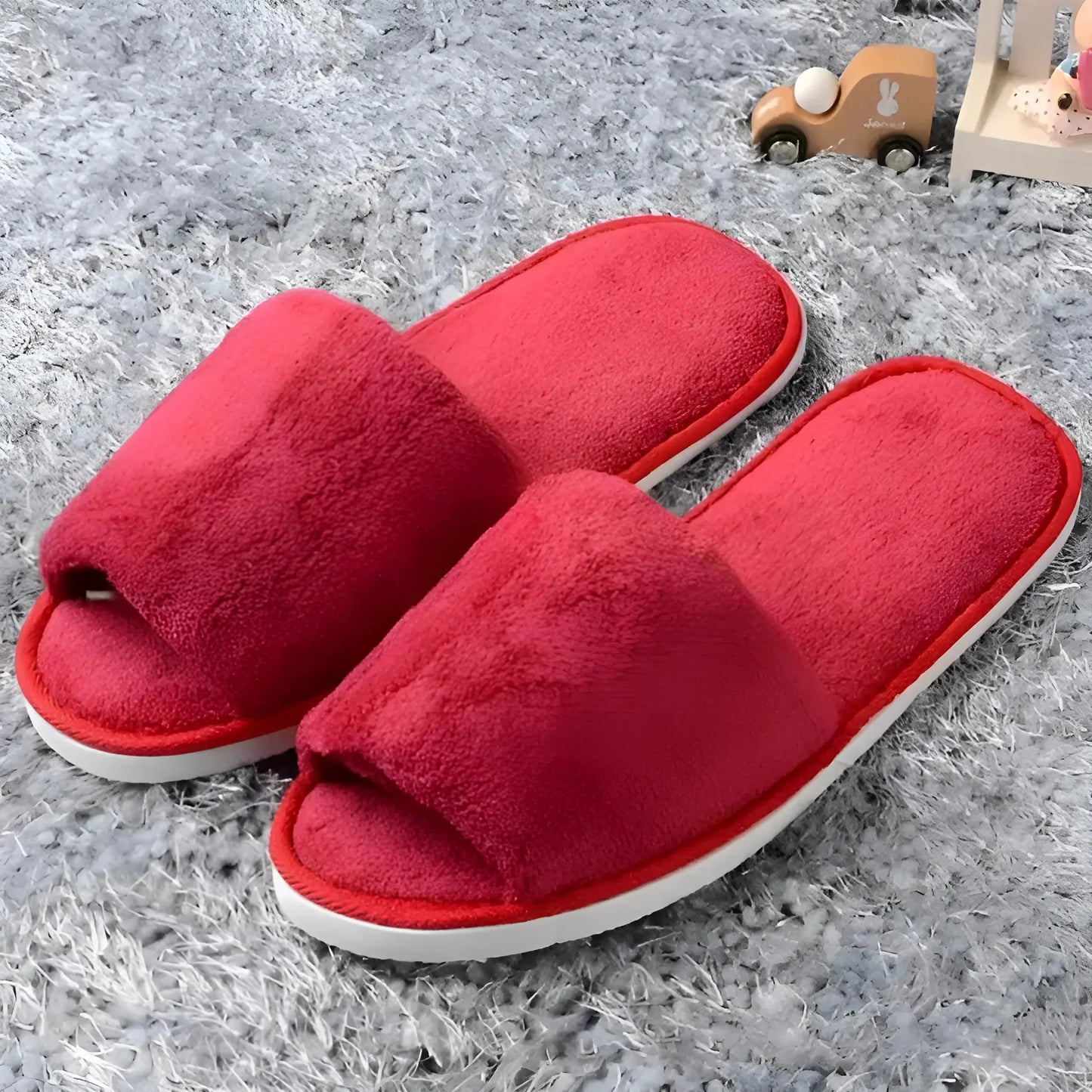 Rosso Pantofole Classiche da Donna