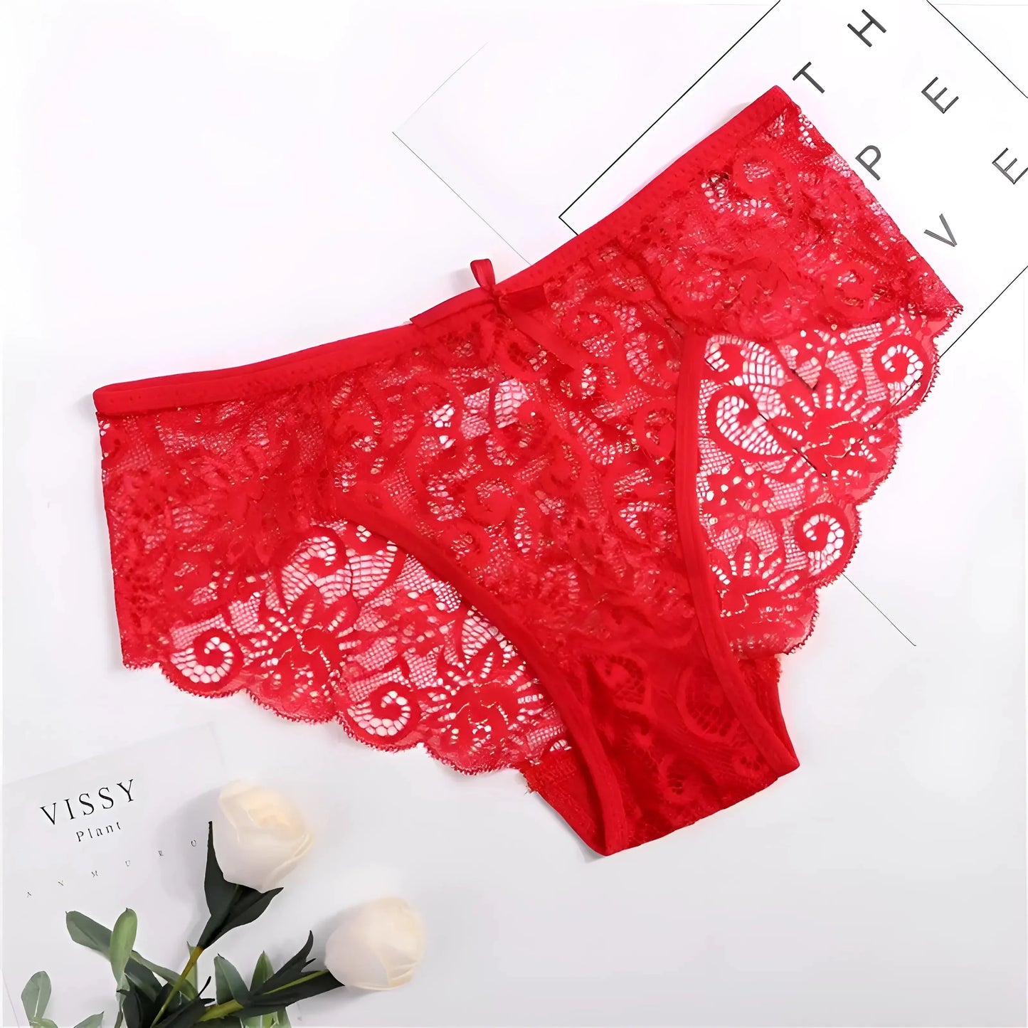 Rosso Mutandine in pizzo eleganti