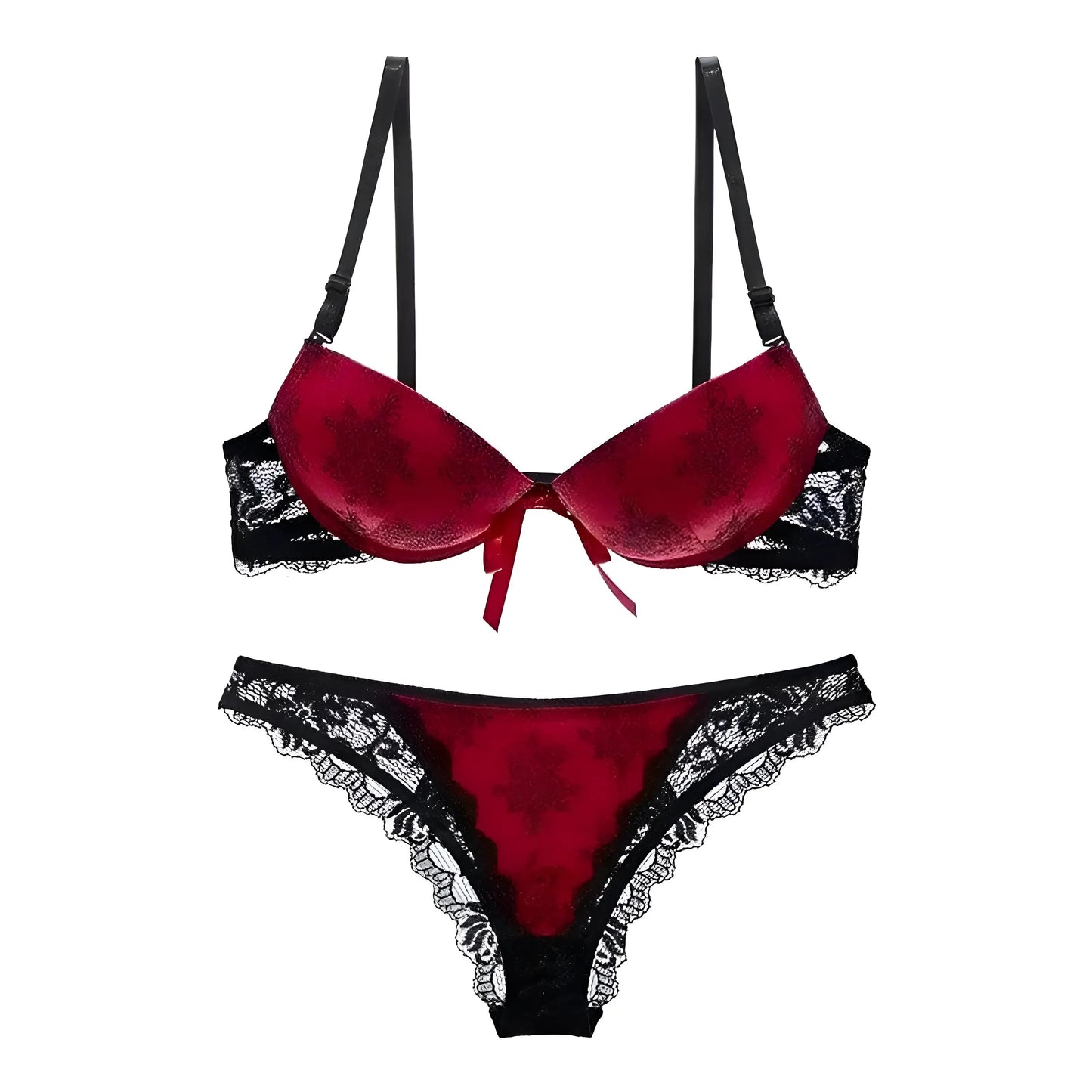 Rosso Set di Lingerie Elegante