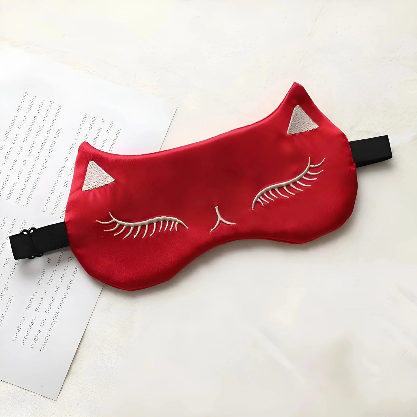 Rosso Maschera per gli occhi con orecchie