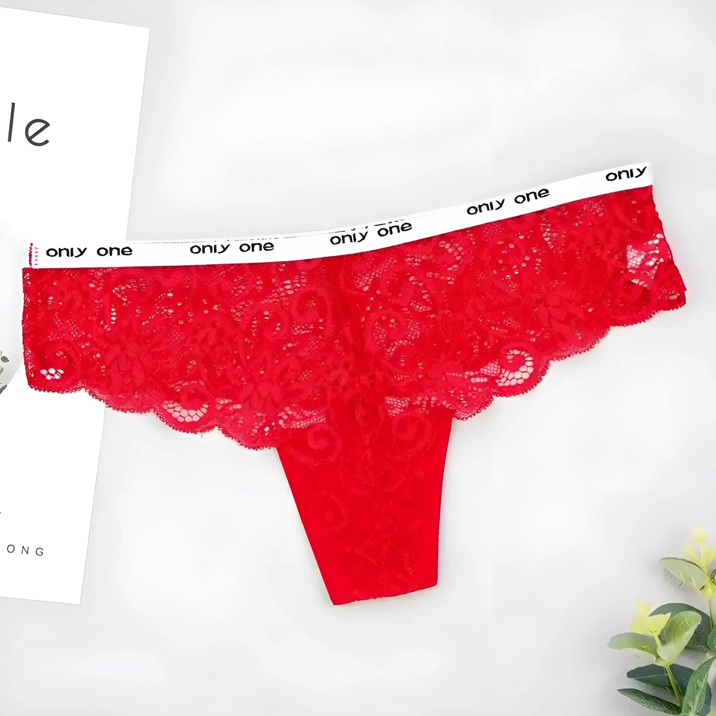 Rosso Stringate in pizzo
