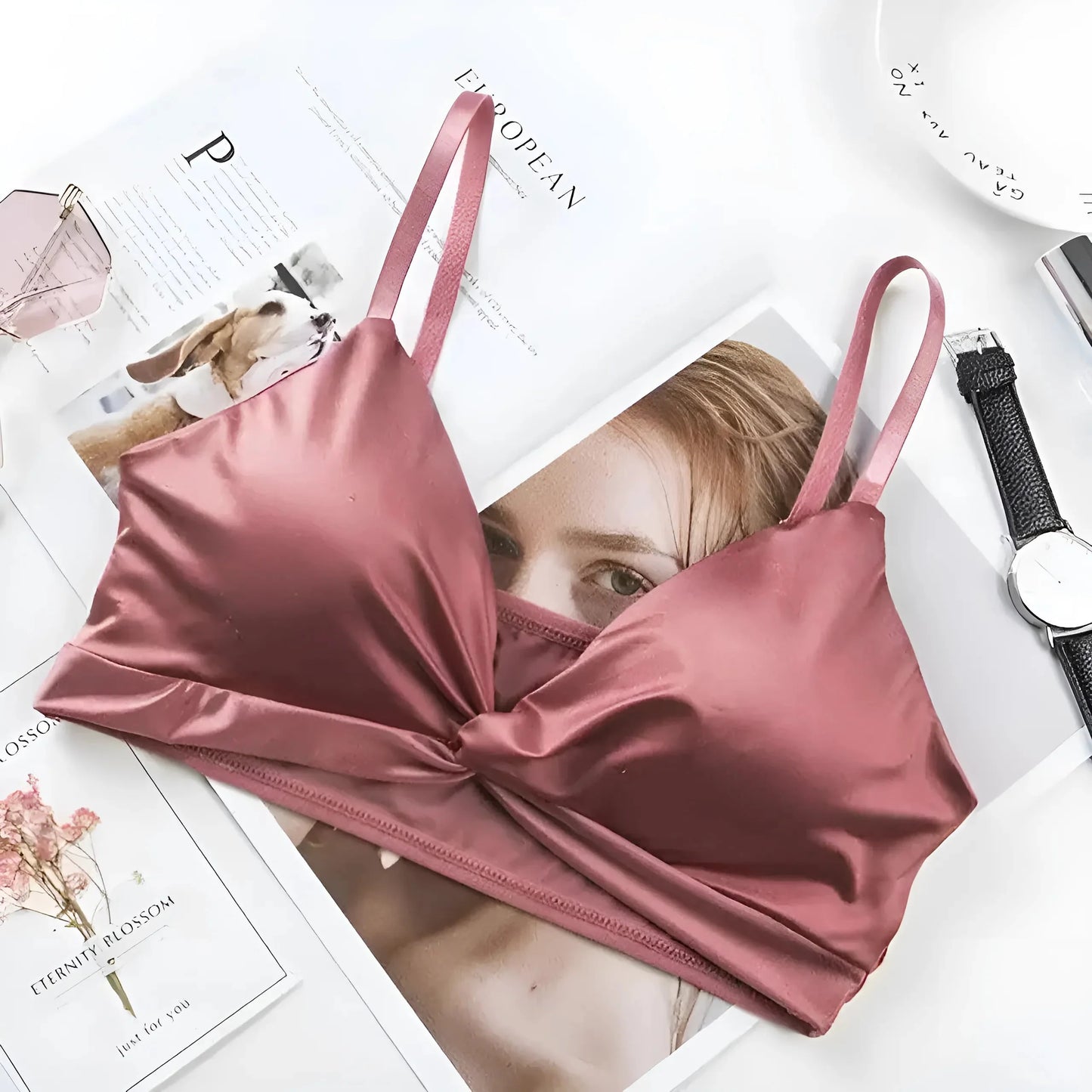 Rosso Bralette in Satin