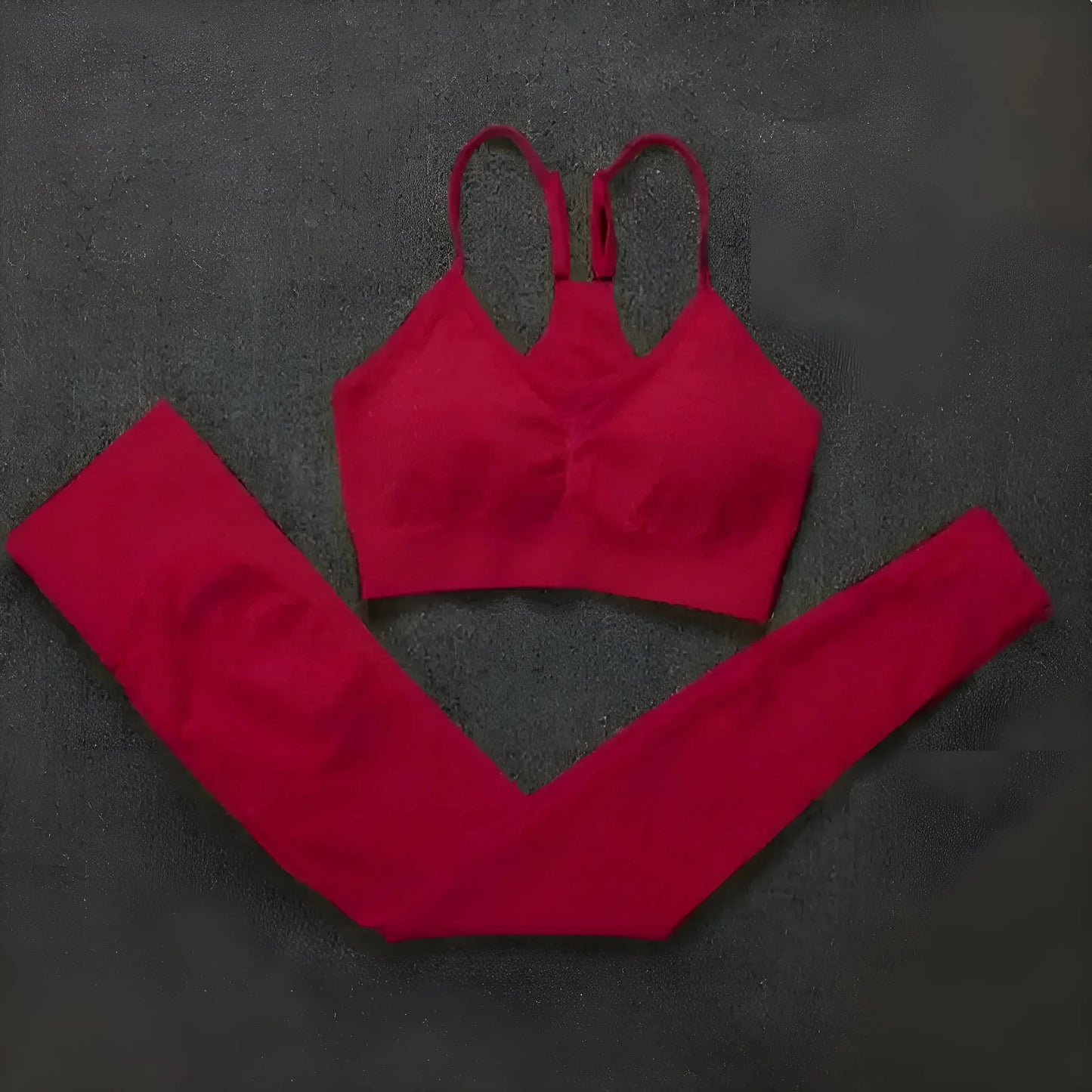 Rosso Set Sportivo con Cinghie Sottile
