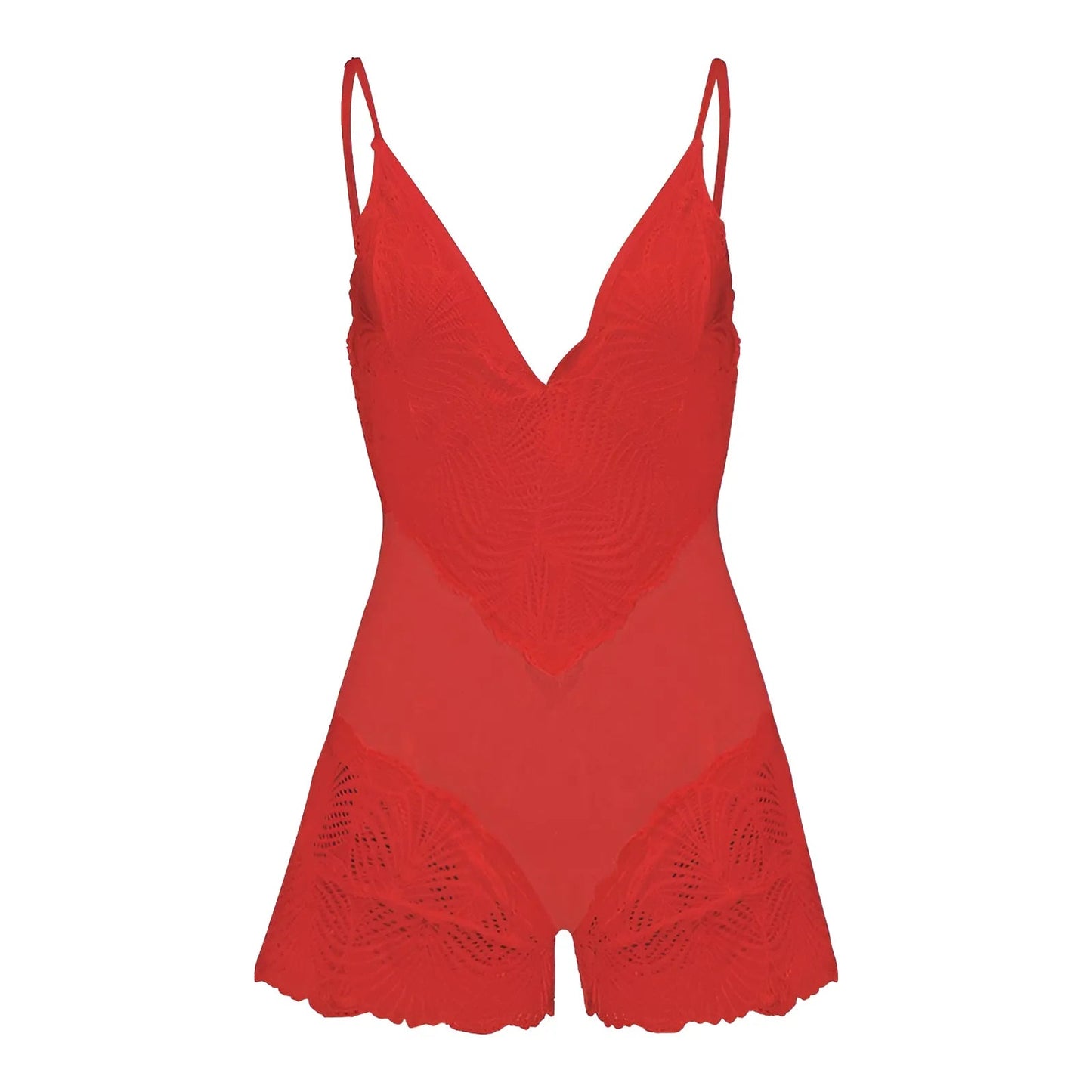 Rosso Body in pizzo universale con rete