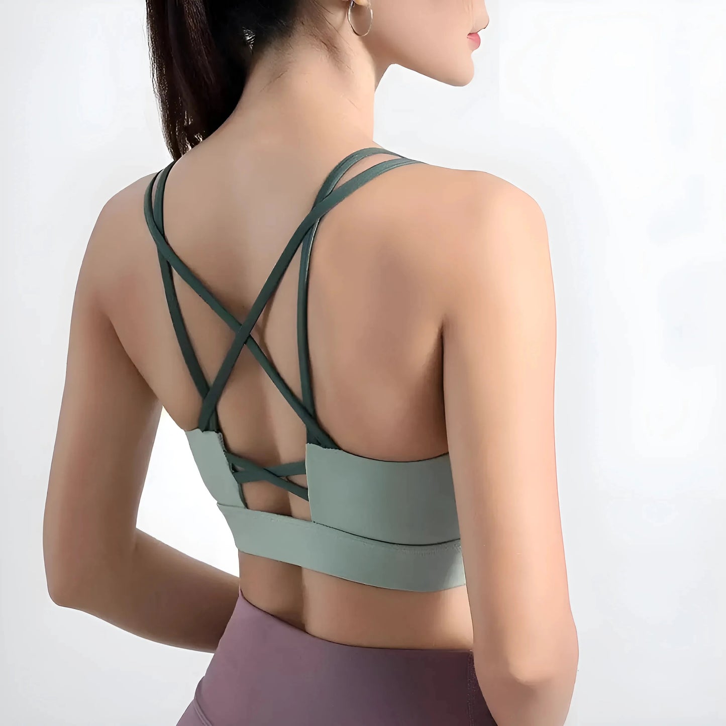 Reggiseno Sportivo con Schiena Decorativa