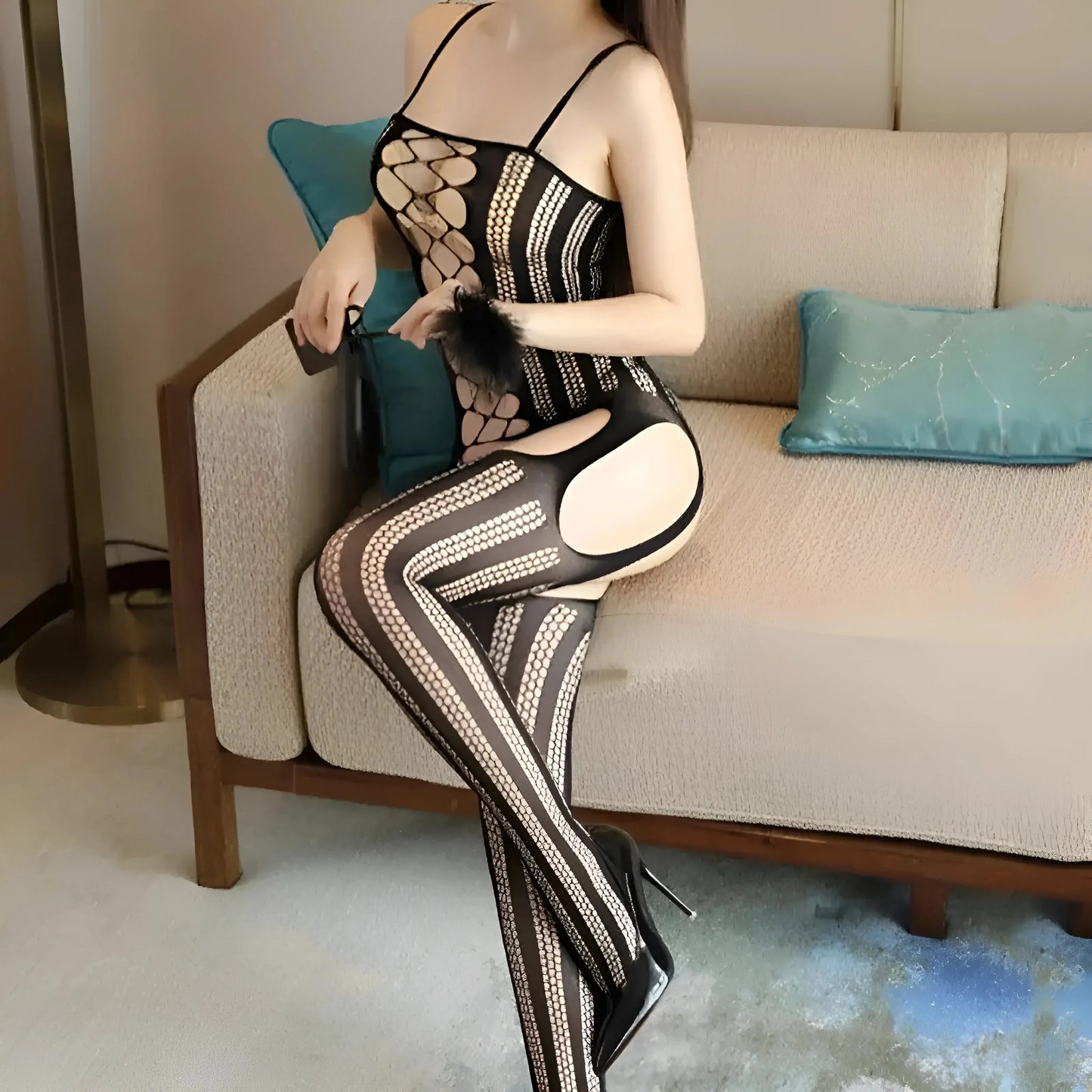 Body stocking con bretelle