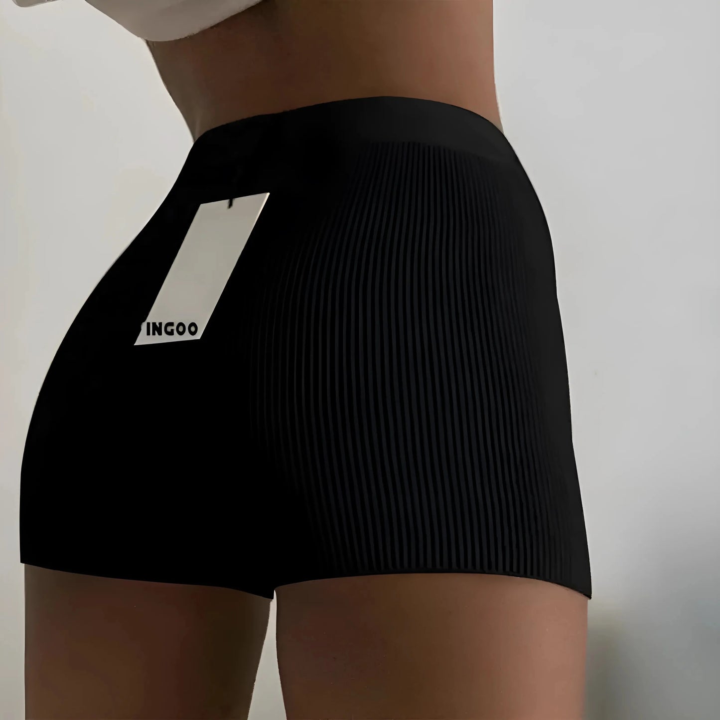 Shorts a righe a coste