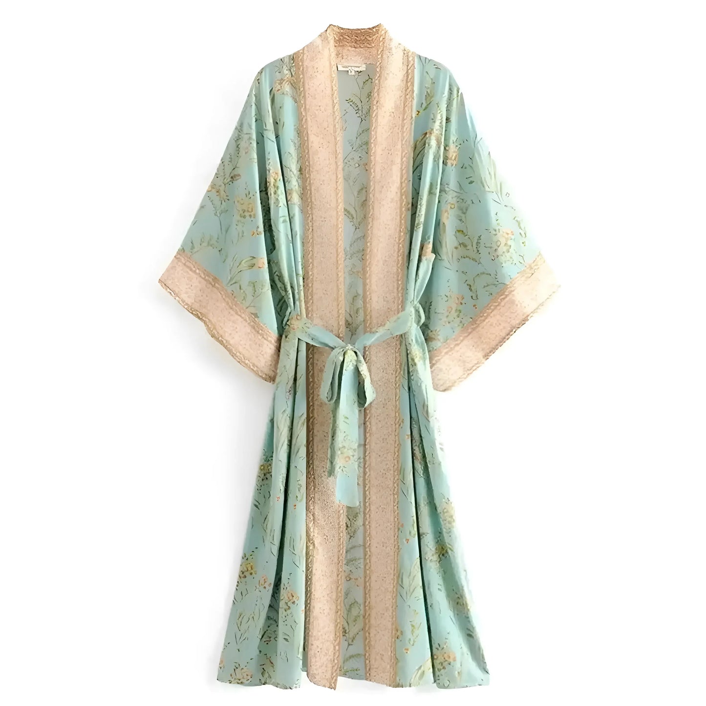 Turchese Kimono da spiaggia impreziosito