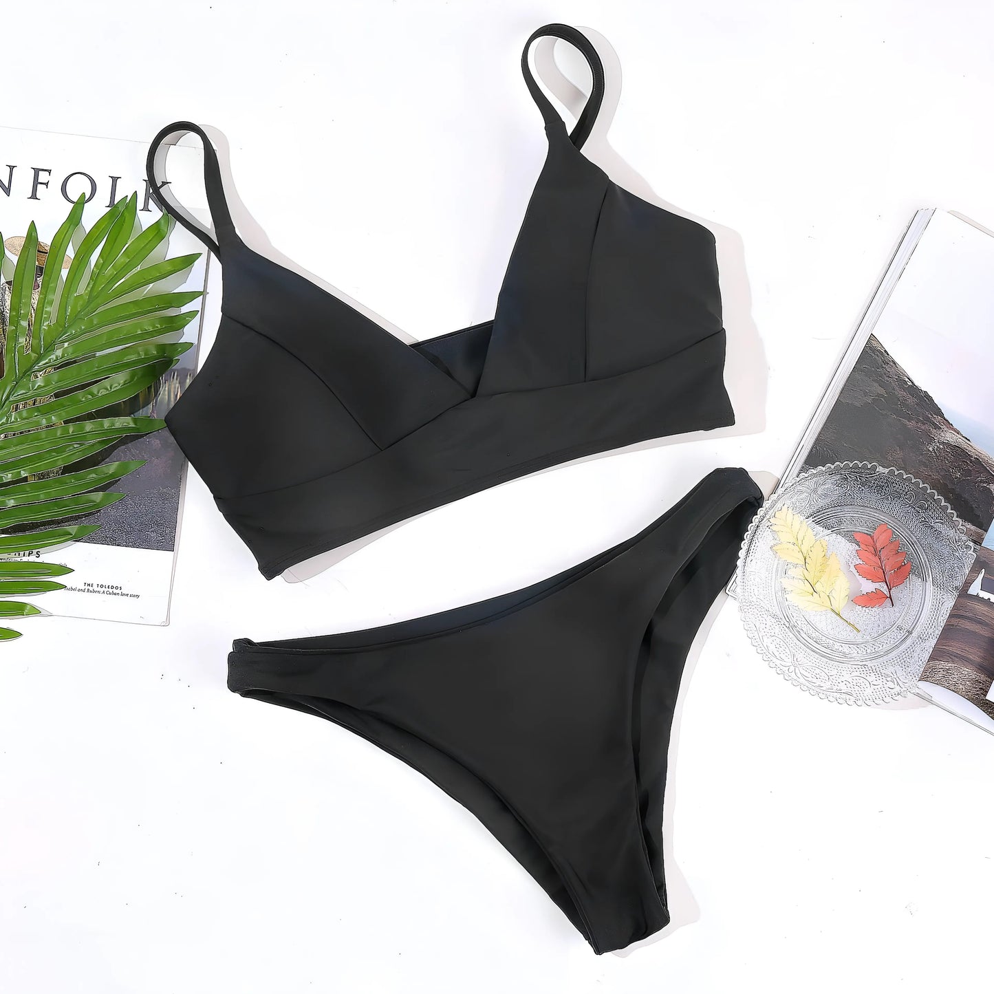 Costume da bagno a due pezzi con spalline sottili