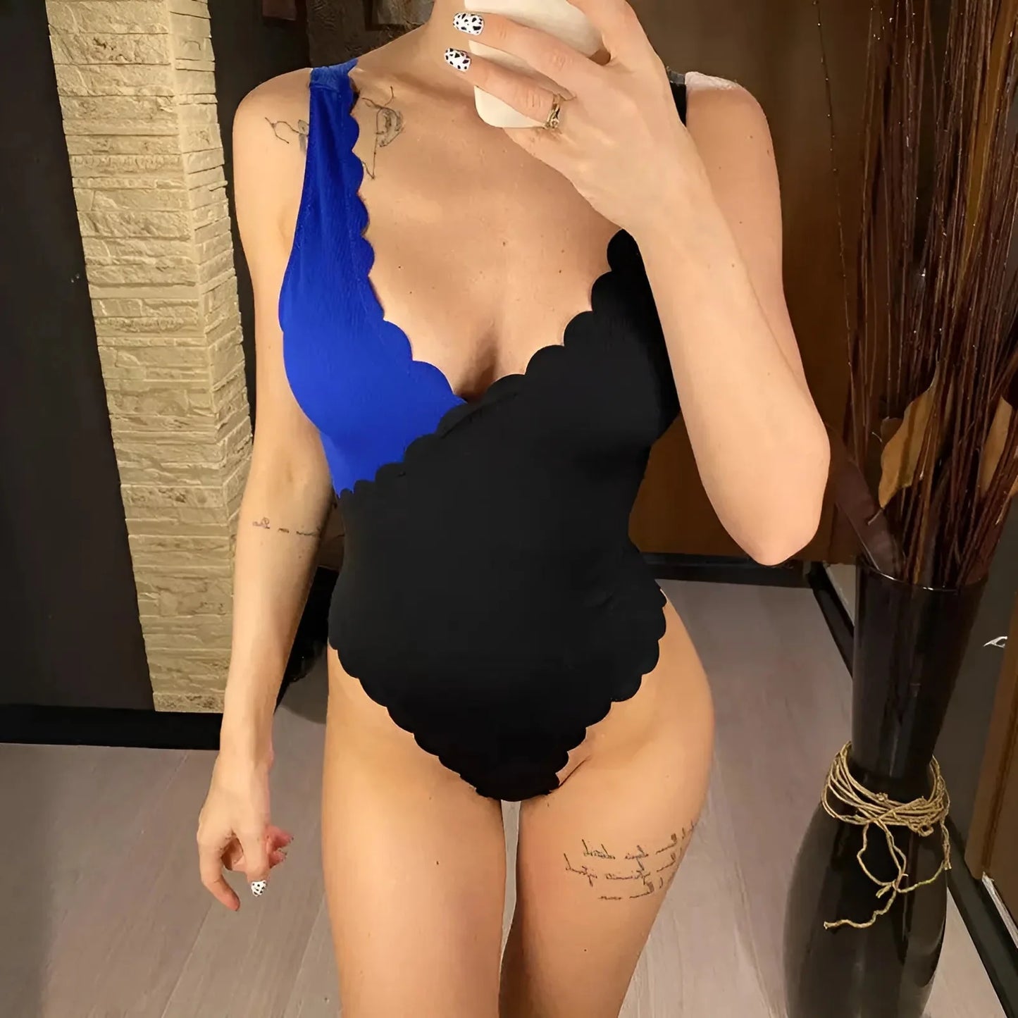 Costume da bagno bicolore
