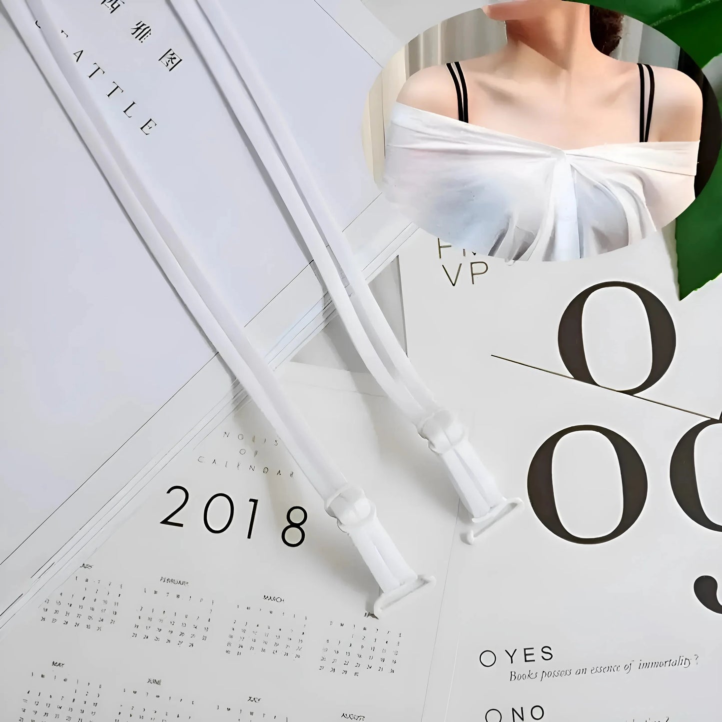 Bianco Clip per reggiseno a doppia tracolla