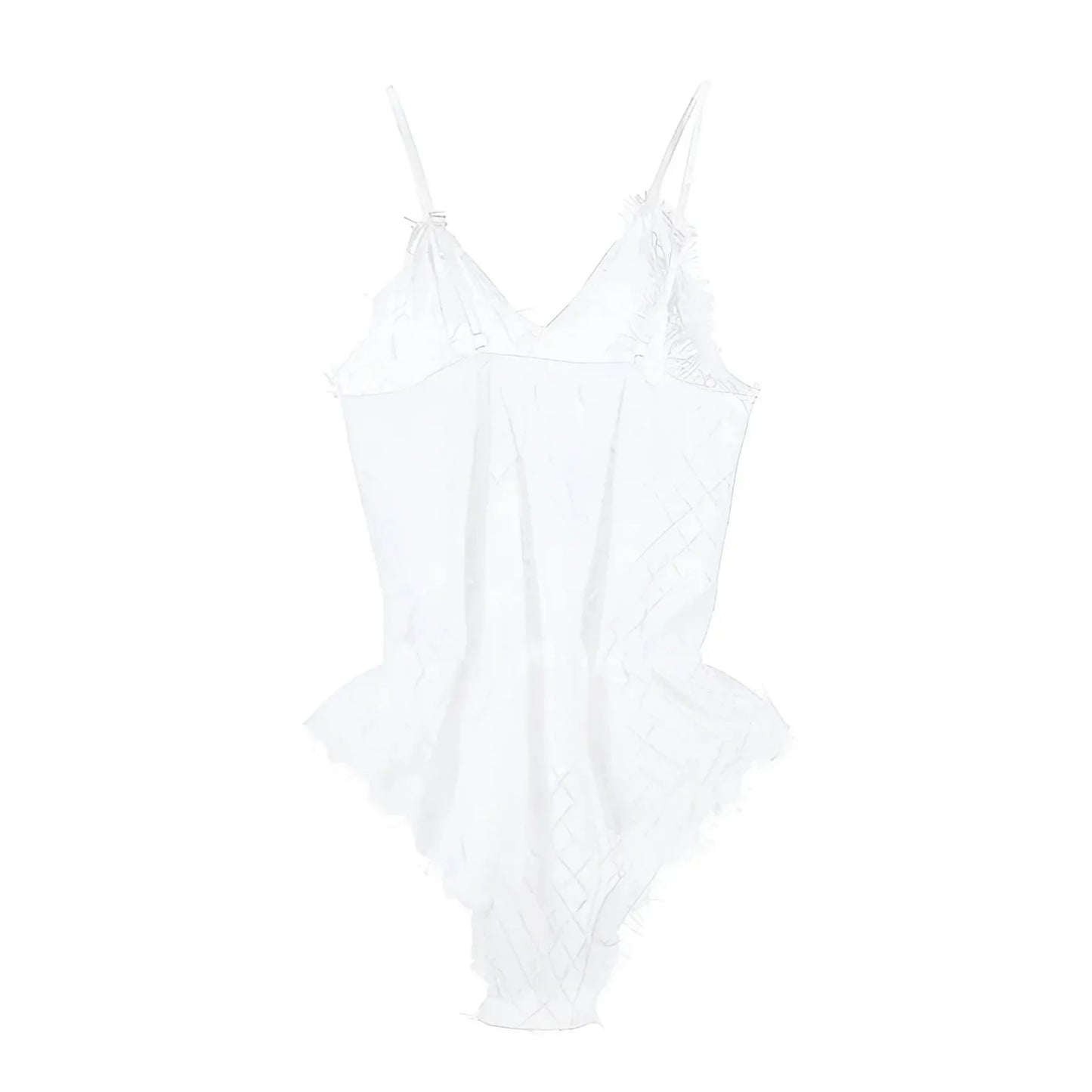 Bianco Top in pizzo con spalline