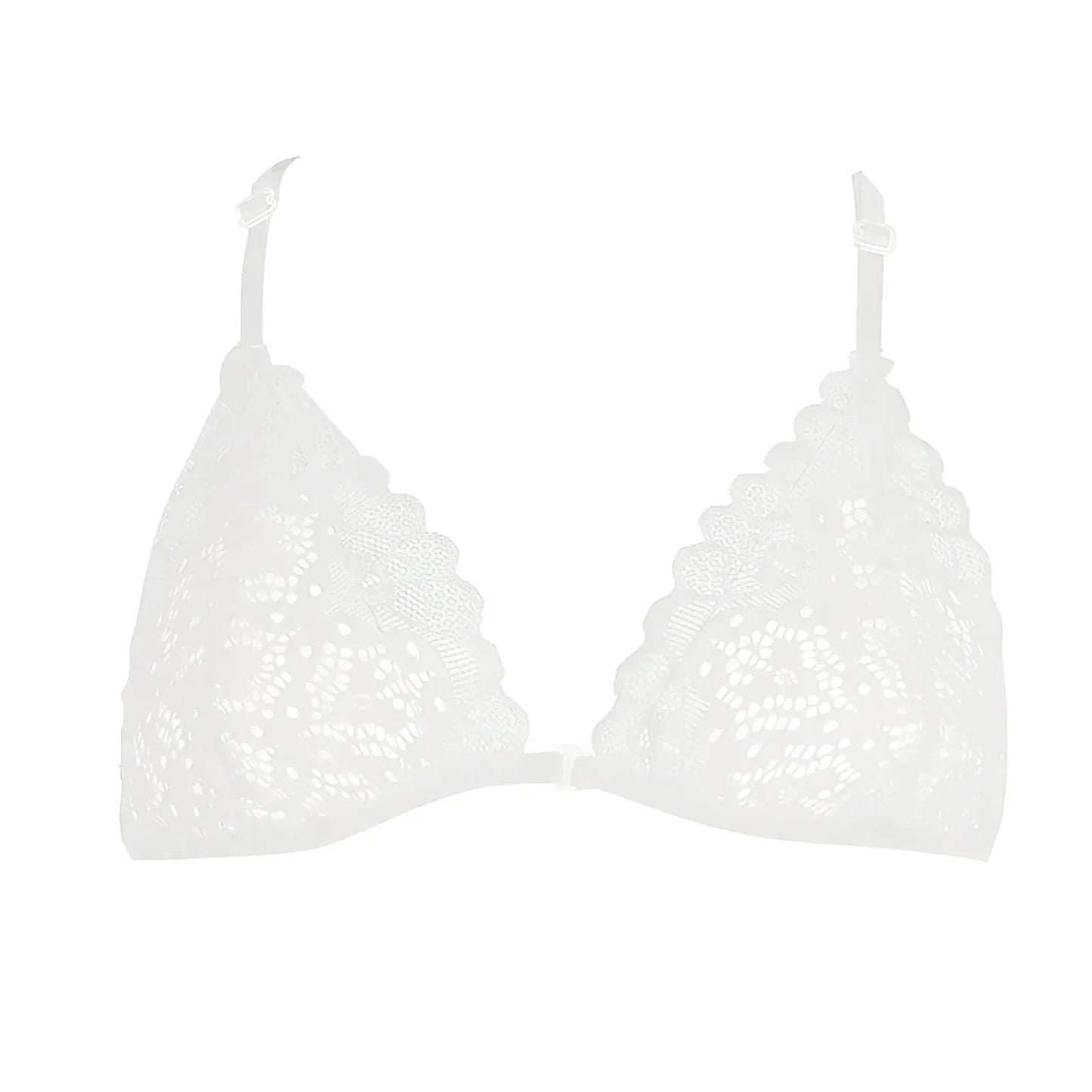 Bianco Reggiseno a triangolo in pizzo