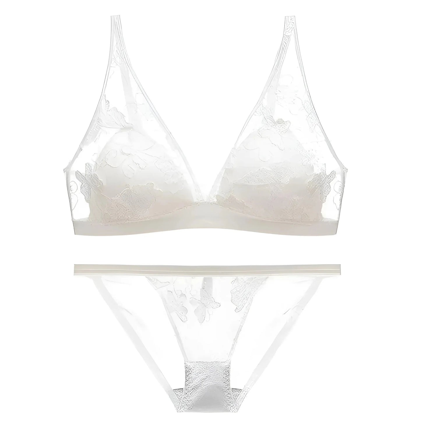 Bianco Set di Lingerie con Pizzo