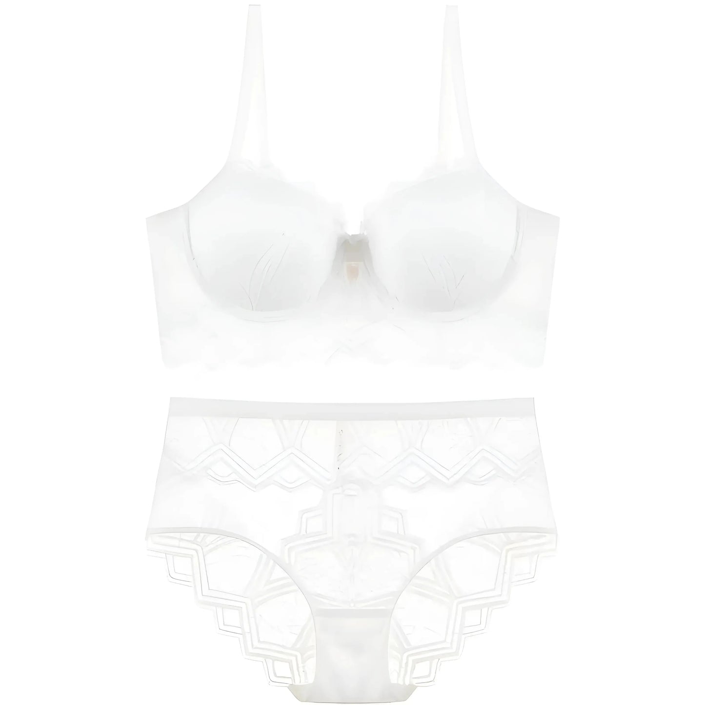 Bianco Set di Lingerie con Pizzo