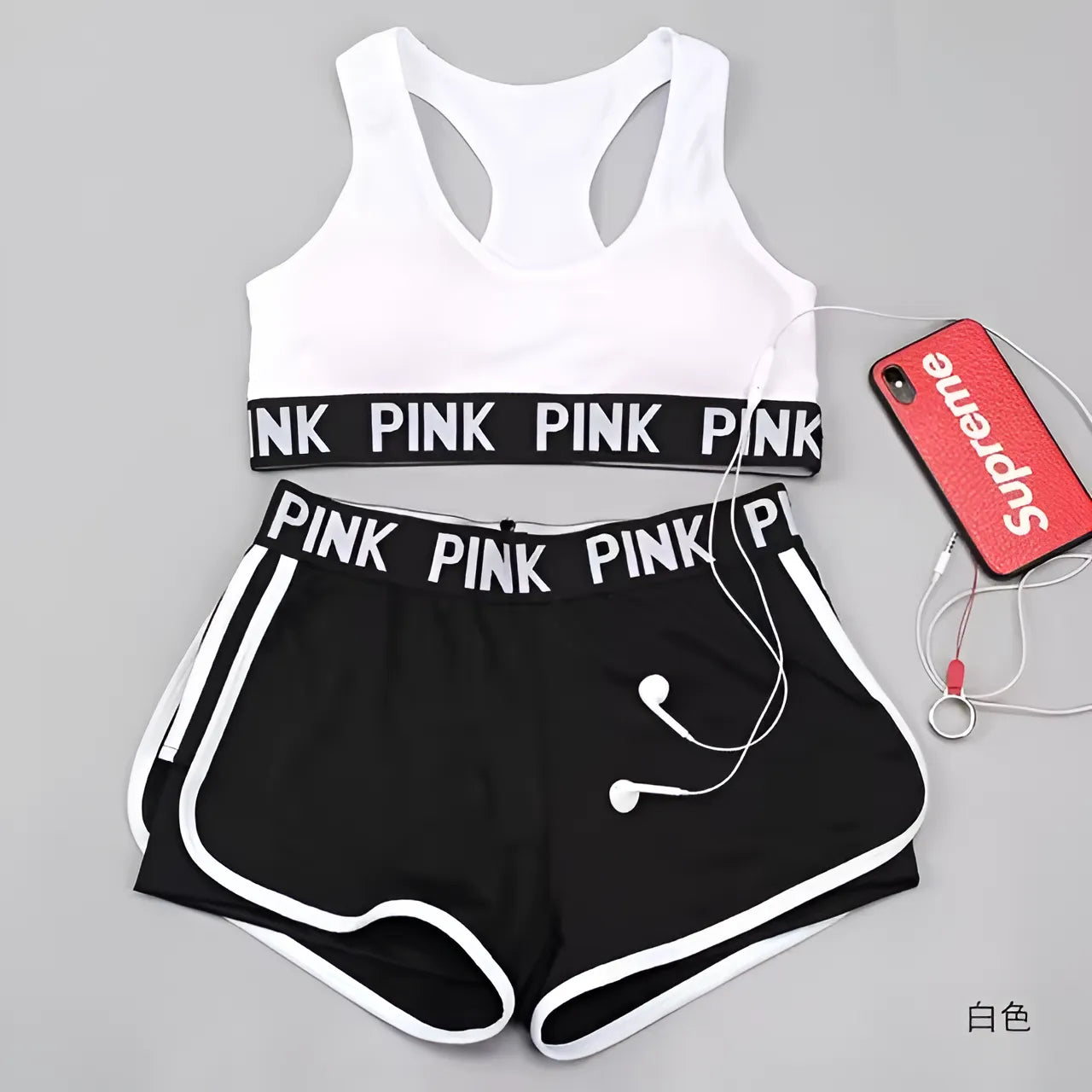 Bianco Set Sportivo Rosa