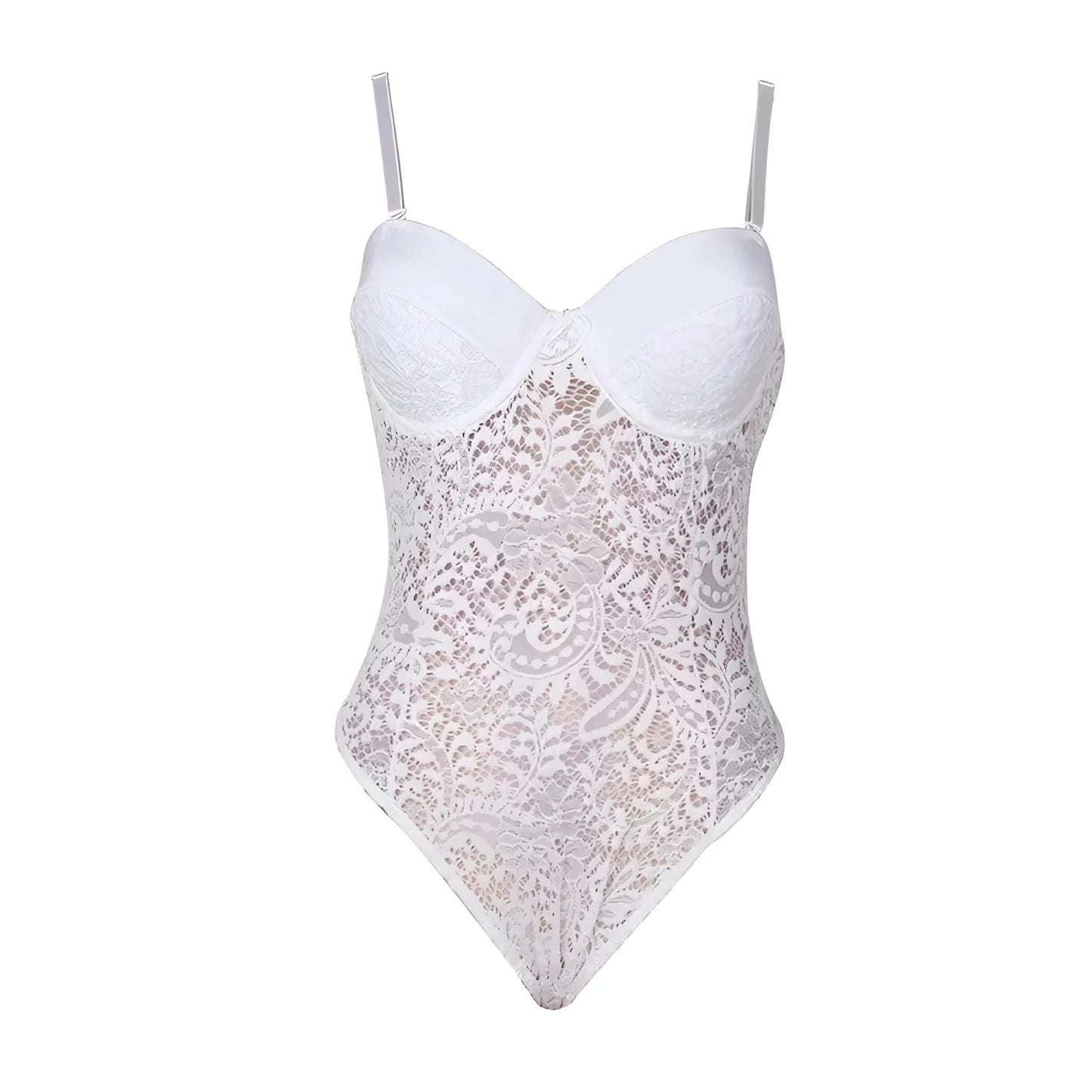 Bianco Body in pizzo taglie comode