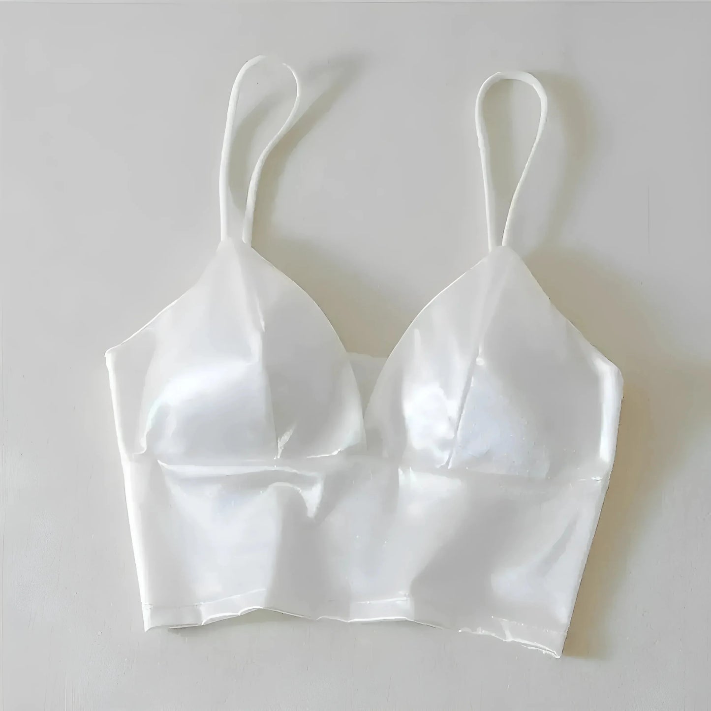 Bianco Bralette a Taglio Semplice