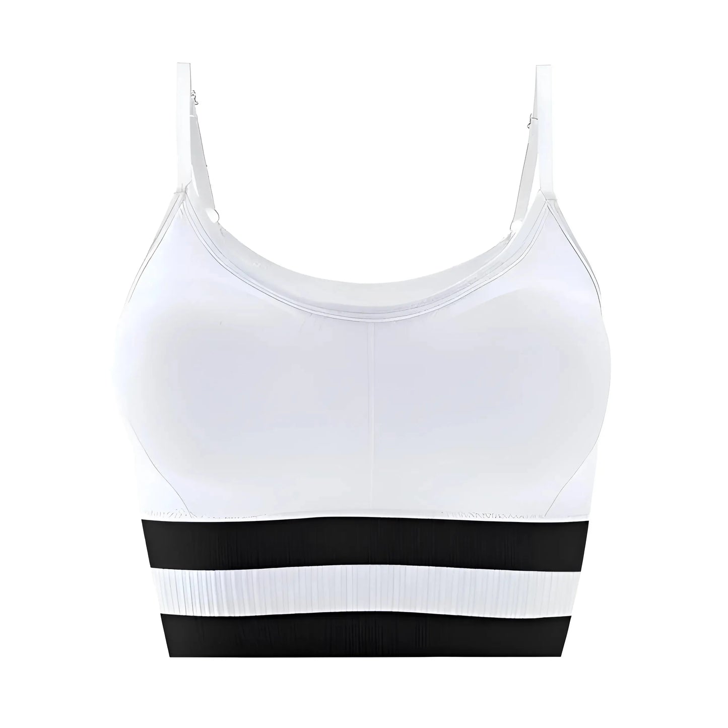 Bianco Reggiseno Sportivo con Spalline