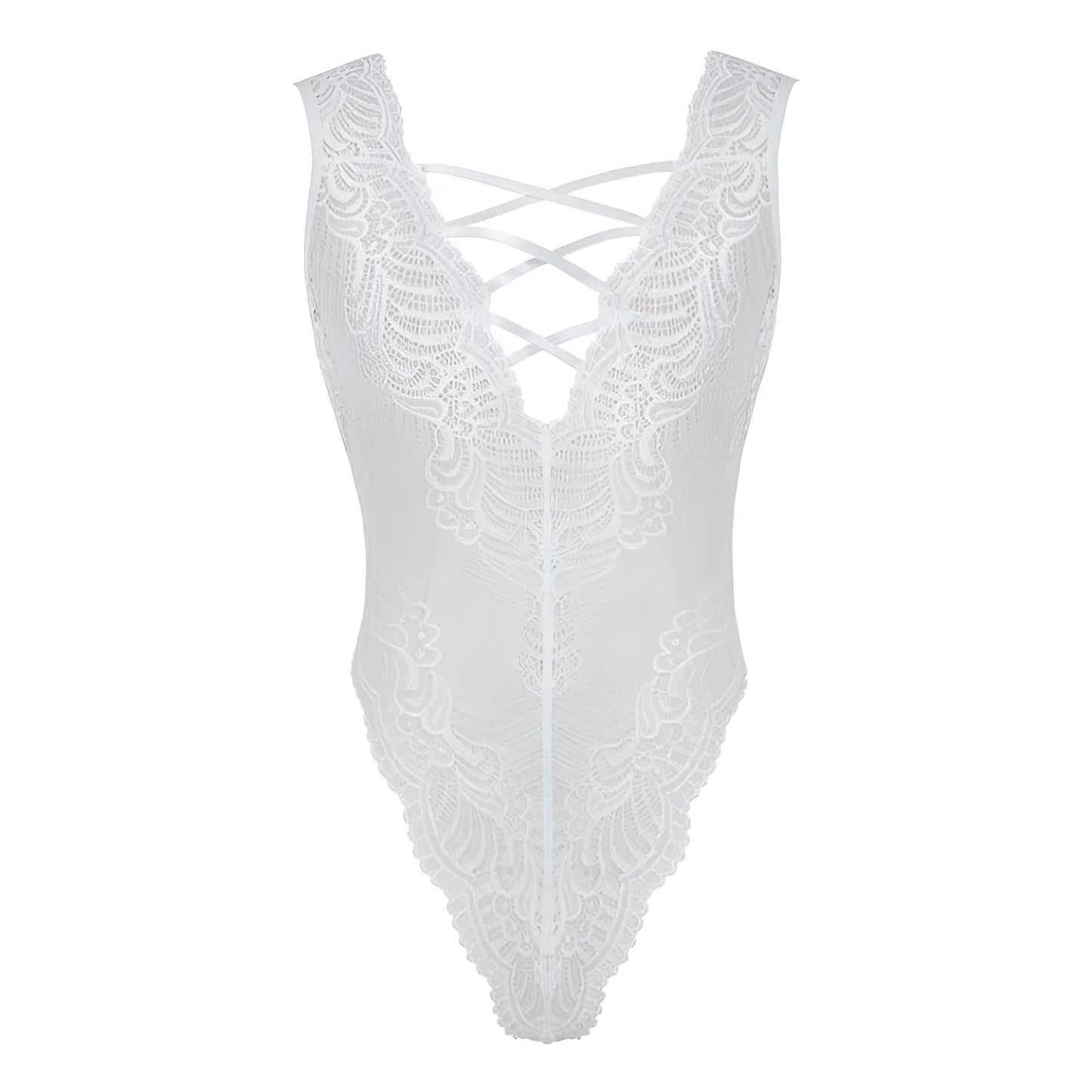Bianco Body a righe con schiena scoperta